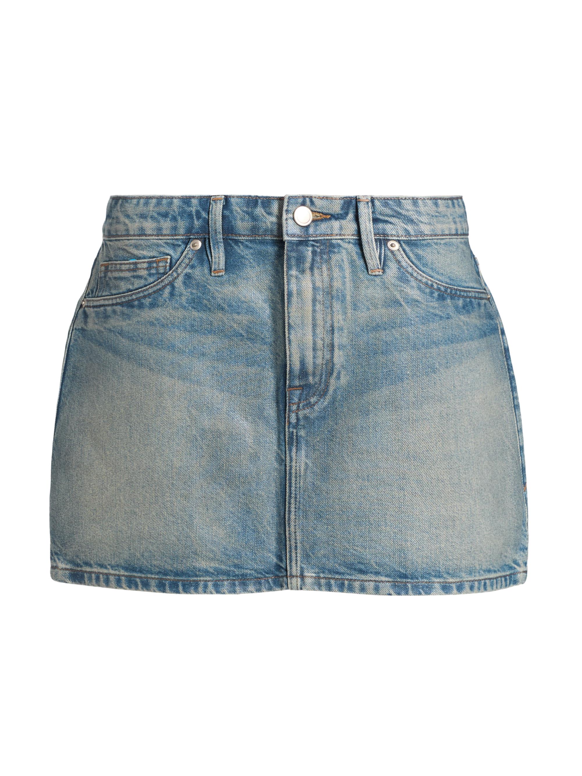 Good American Women's Coated Good 90's Miniskirt - Indigo