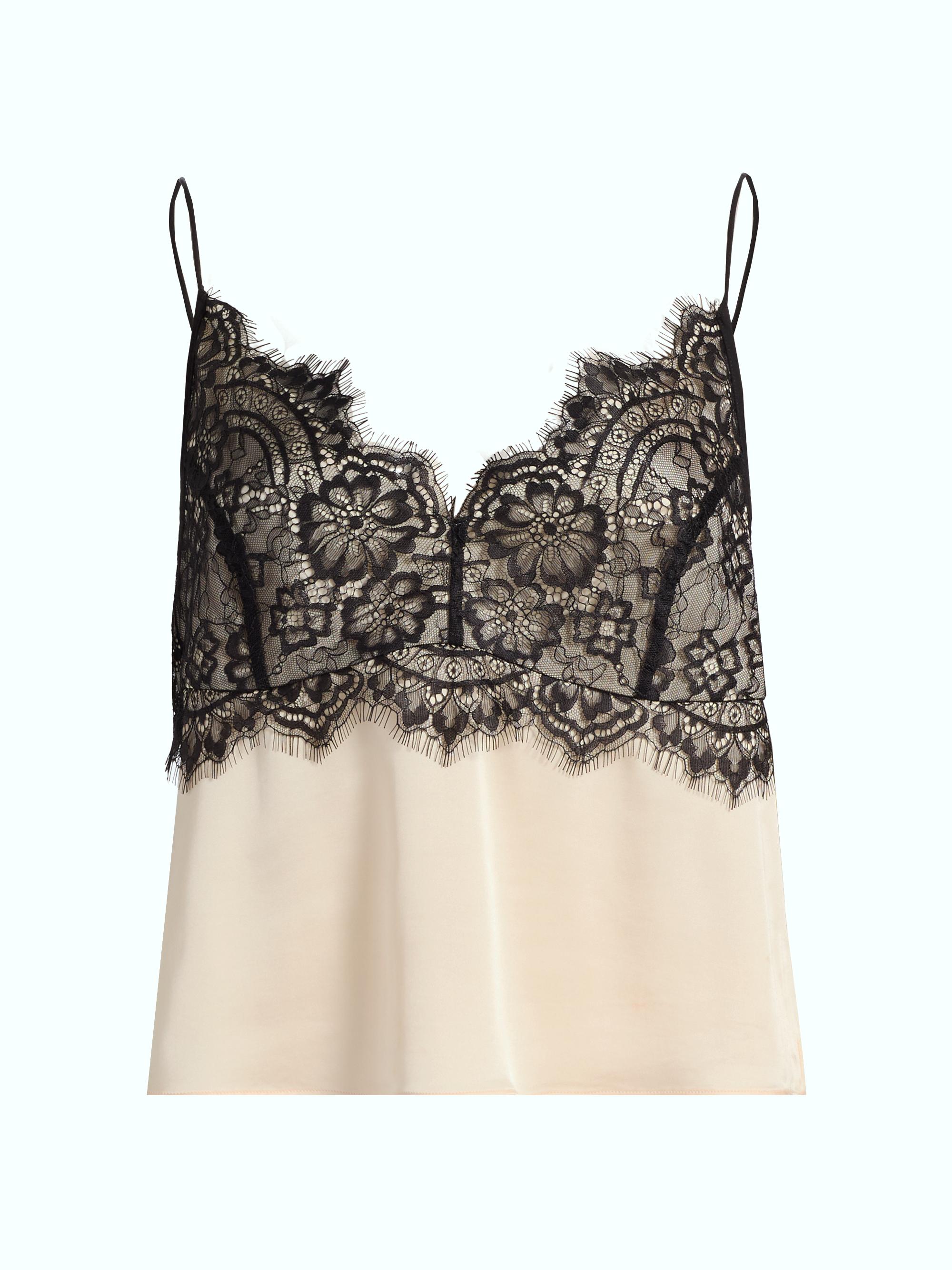 Good American Women's Satin Lace Camisole - Ecru