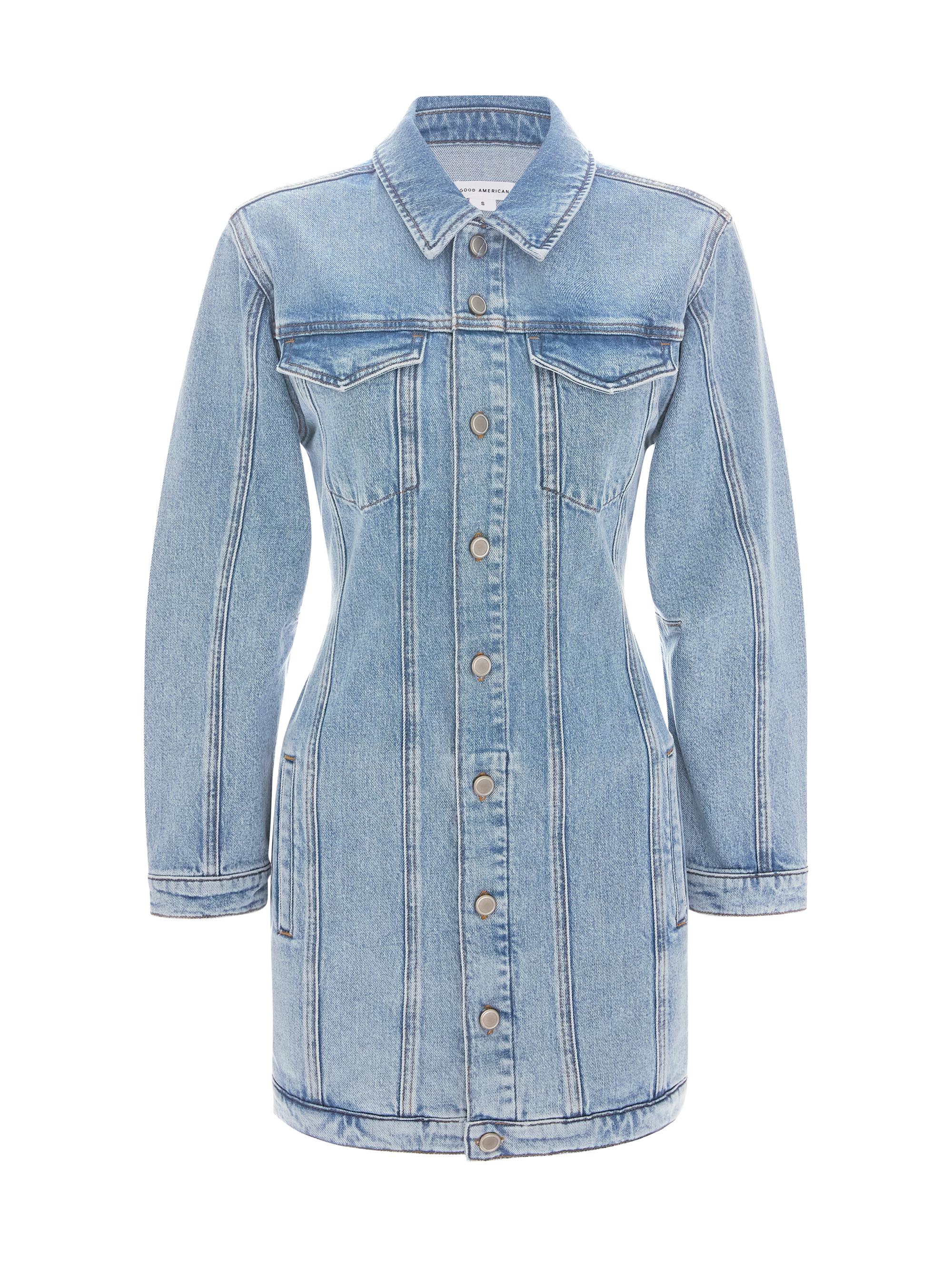 Good American Women's Barrel Denim Minidress - Indigo