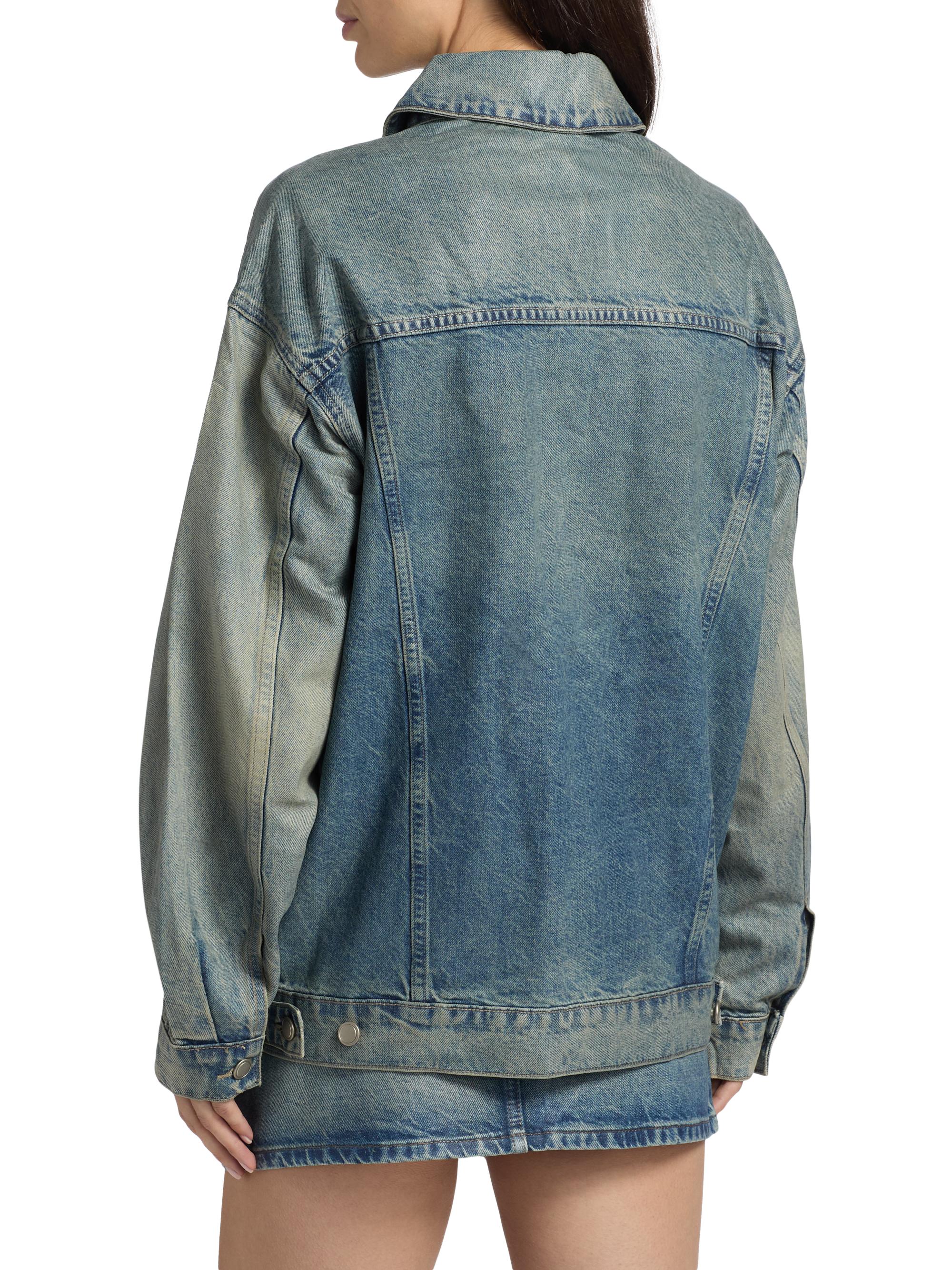 Coated Oversized Denim Jacket