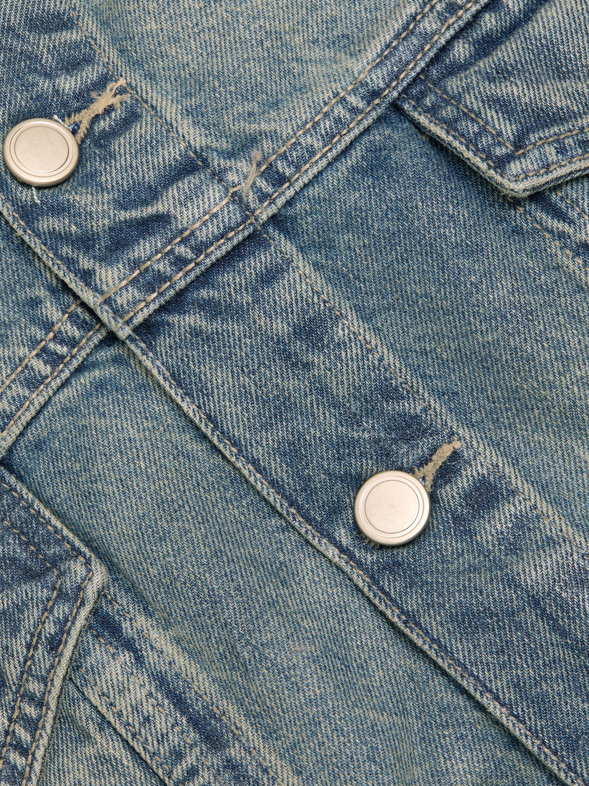 Coated Oversized Denim Jacket