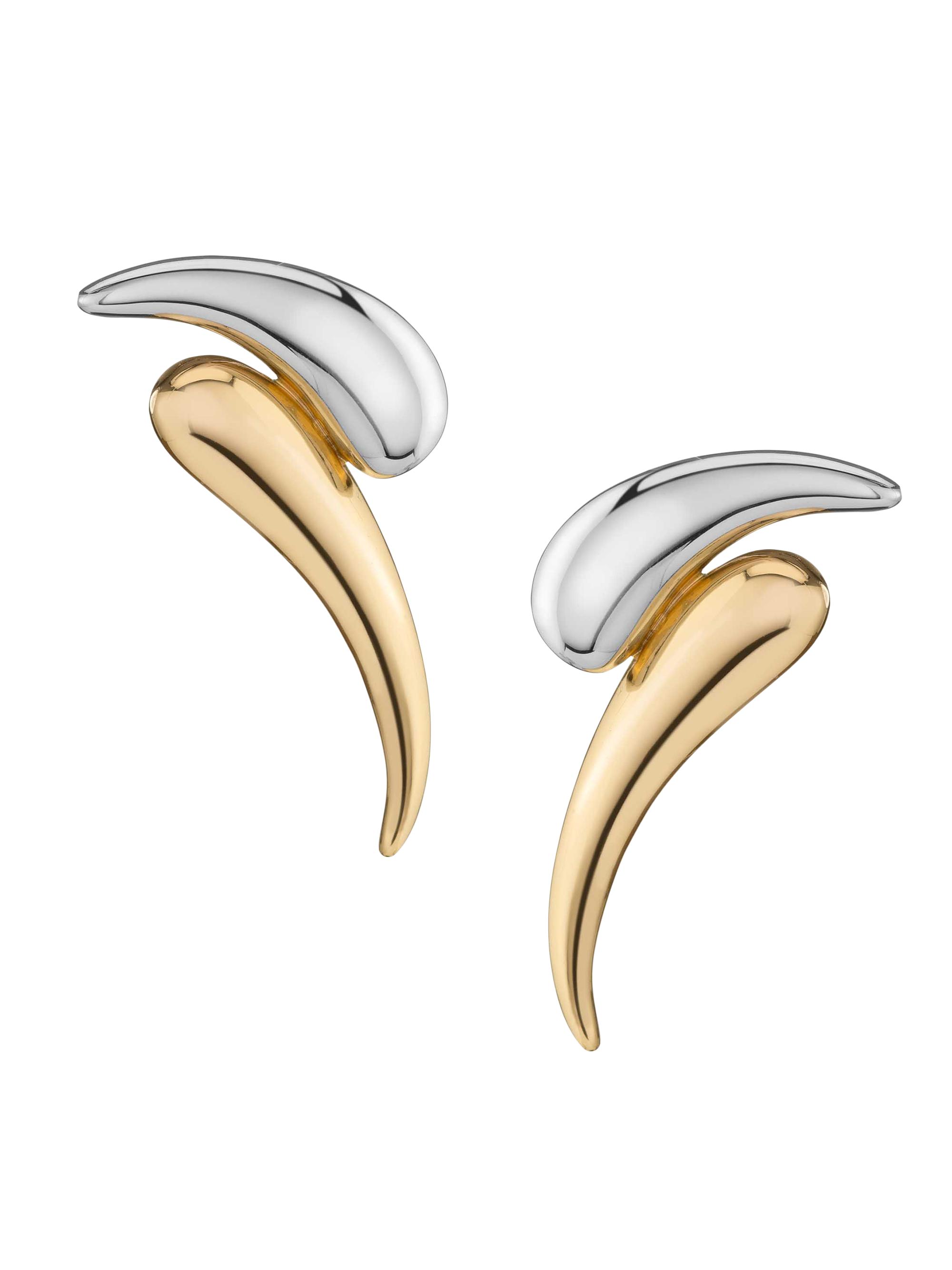 Demarson Women's Aries 12K-Gold-Plated & Rhodium-Plated Stud Earrings - Two Tone