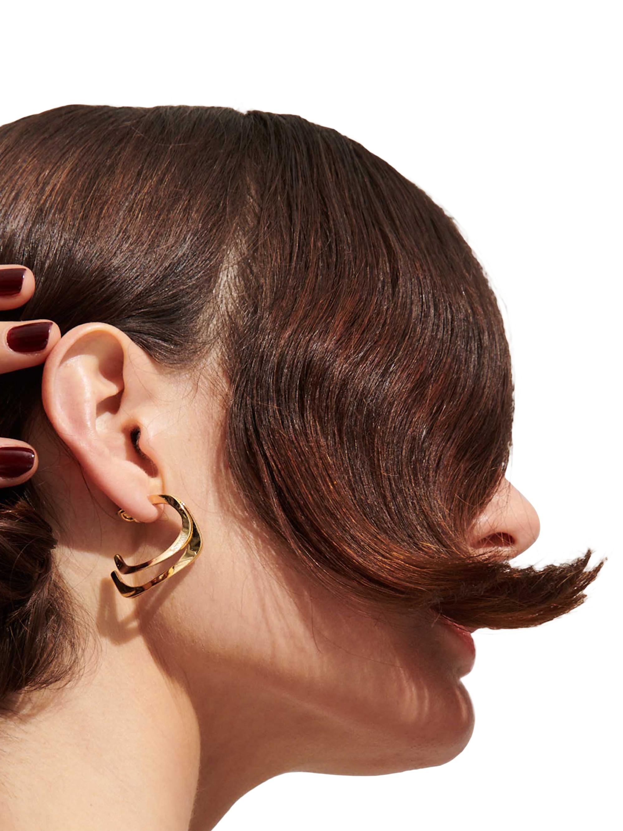 Sandro Rhodium-Plated Hoop Earrings