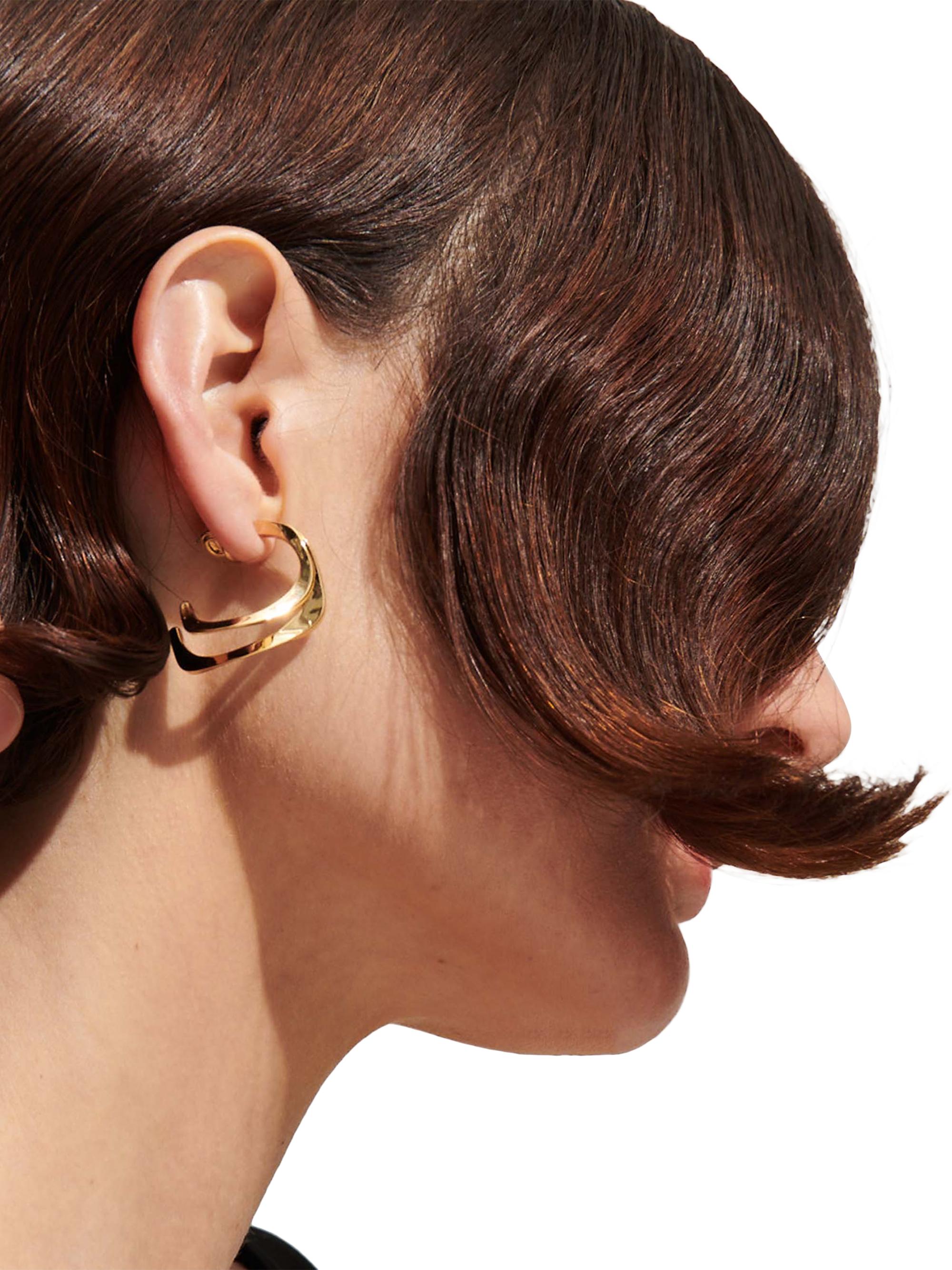 Sandro Rhodium-Plated Hoop Earrings