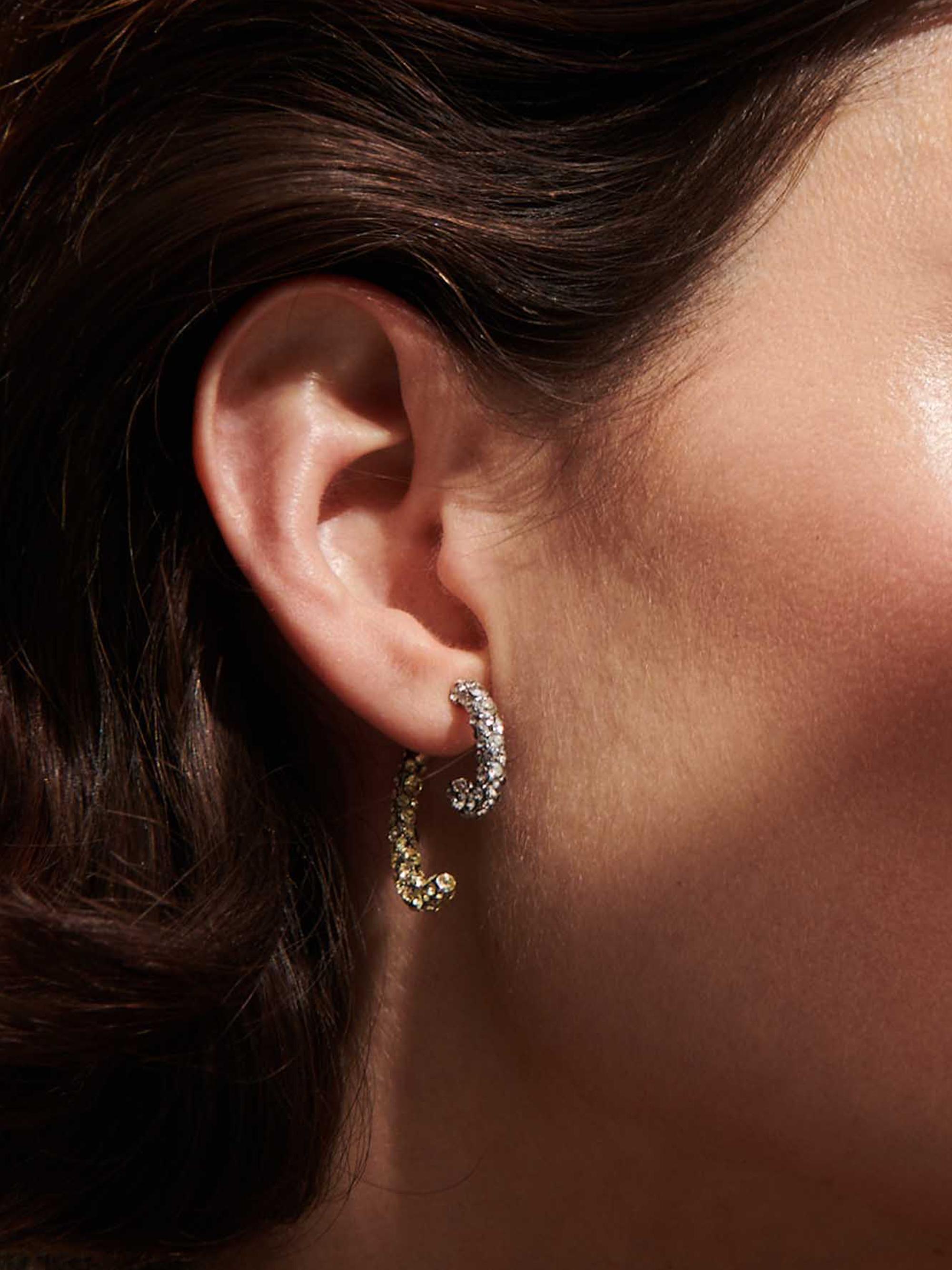 Luna Sterling Silver Earrings plated in Rhodium main image 0