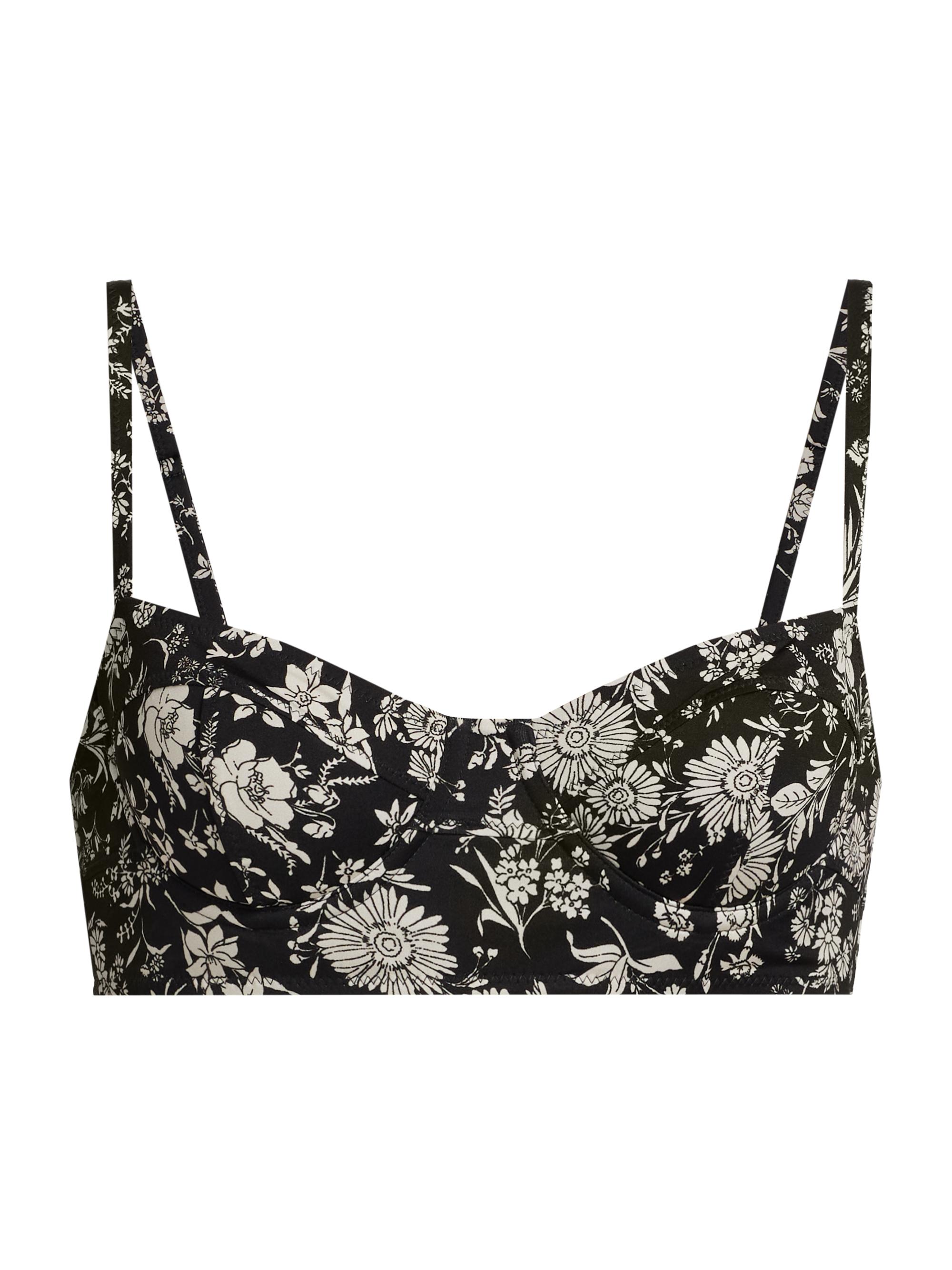 Ulla Johnson Women's Zahara Floral Bikini Top - Midnight Bloom