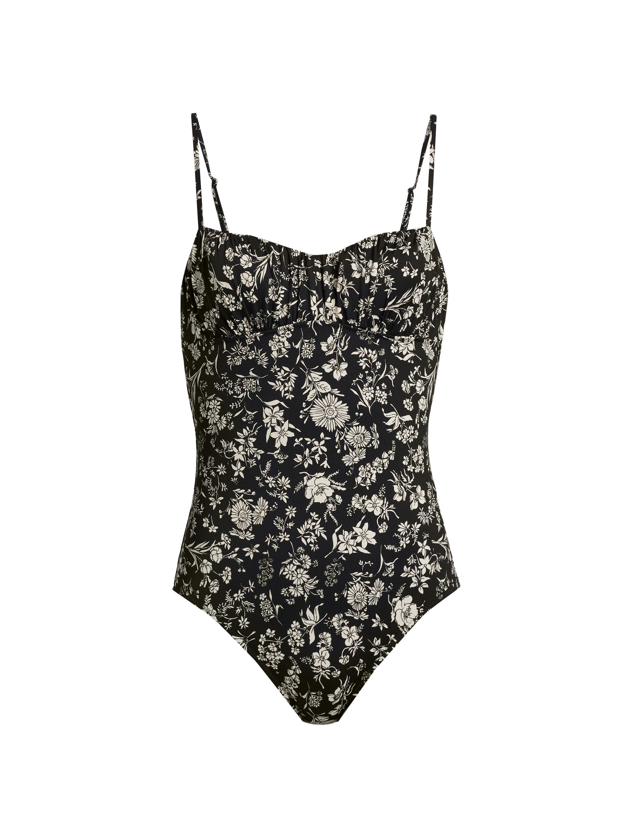 Ulla Johnson Women's Dalila Ruched One-Piece Swimsuit - Midnight Bloom