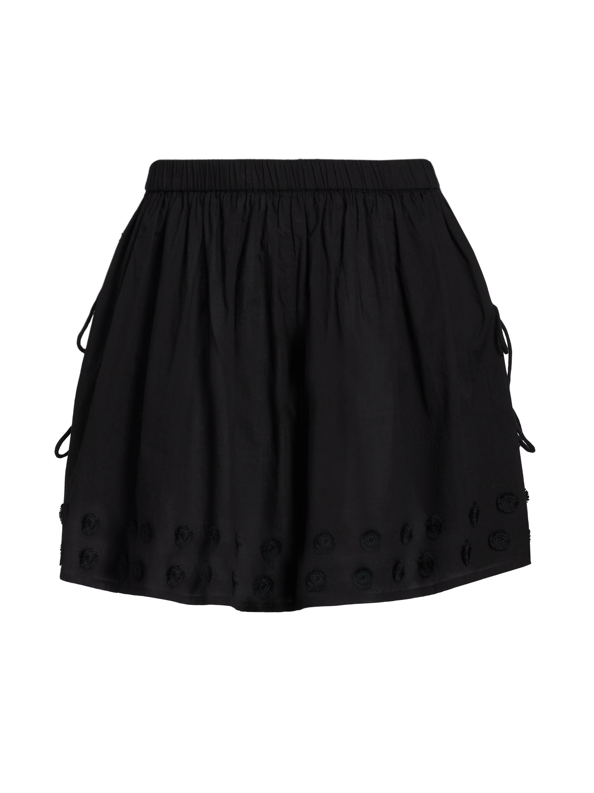 Ulla Johnson Women's Nima Printed Open-Side Cotton Shorts - Noir