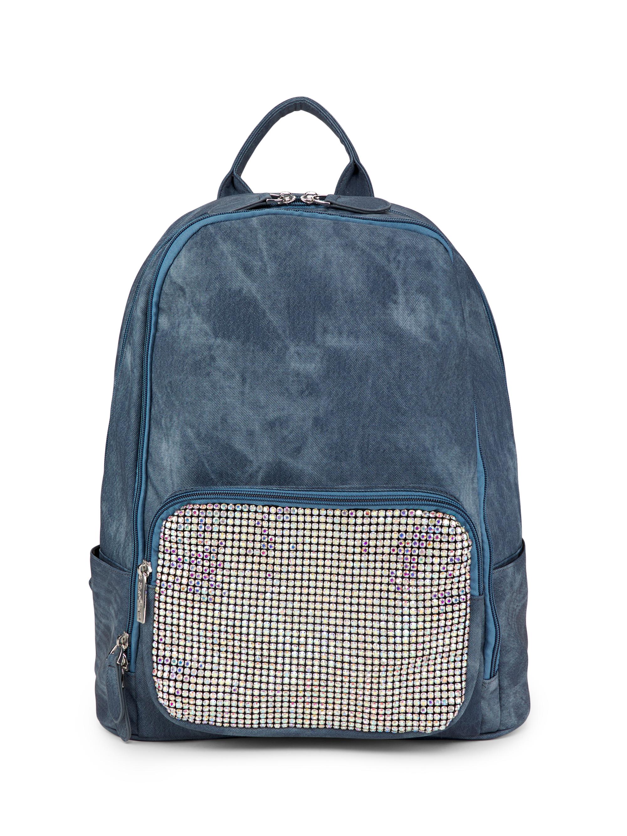 Bari Lynn Kid's Embellished Denim Backpack - Blue Denim