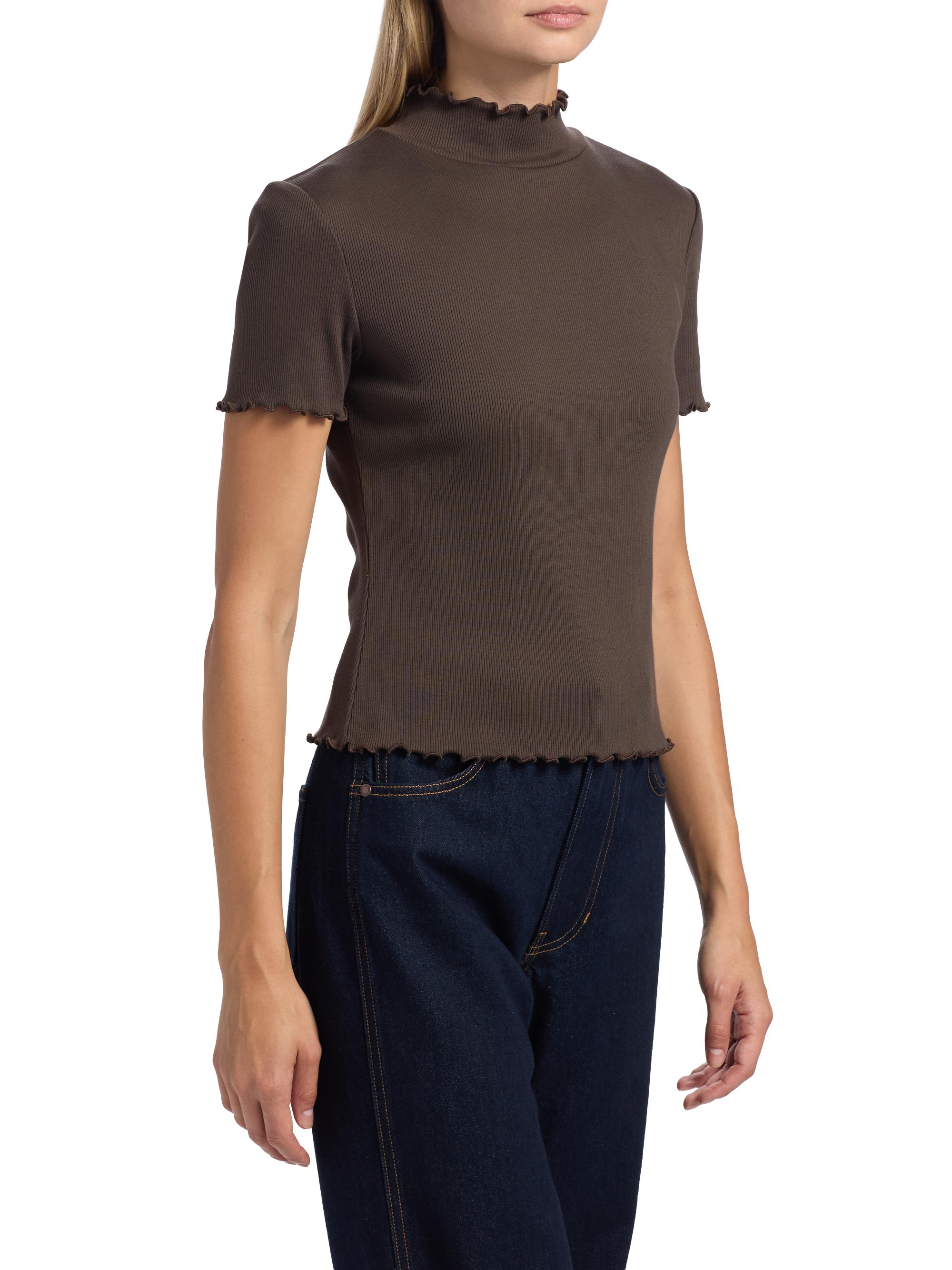 Veronica Beard Harden Stretch-Cotton Purl Merrow T-Shirt | Saks