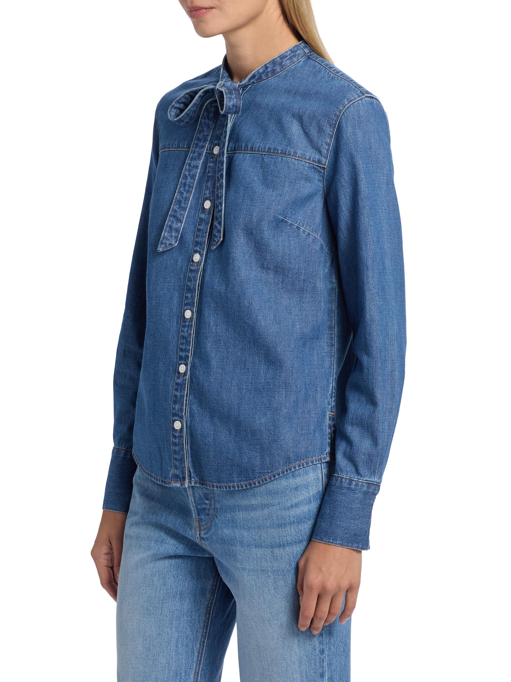 Chemise DENIM Vintage DANIEL&REBECCA Avec Col En Daim - Taille 8