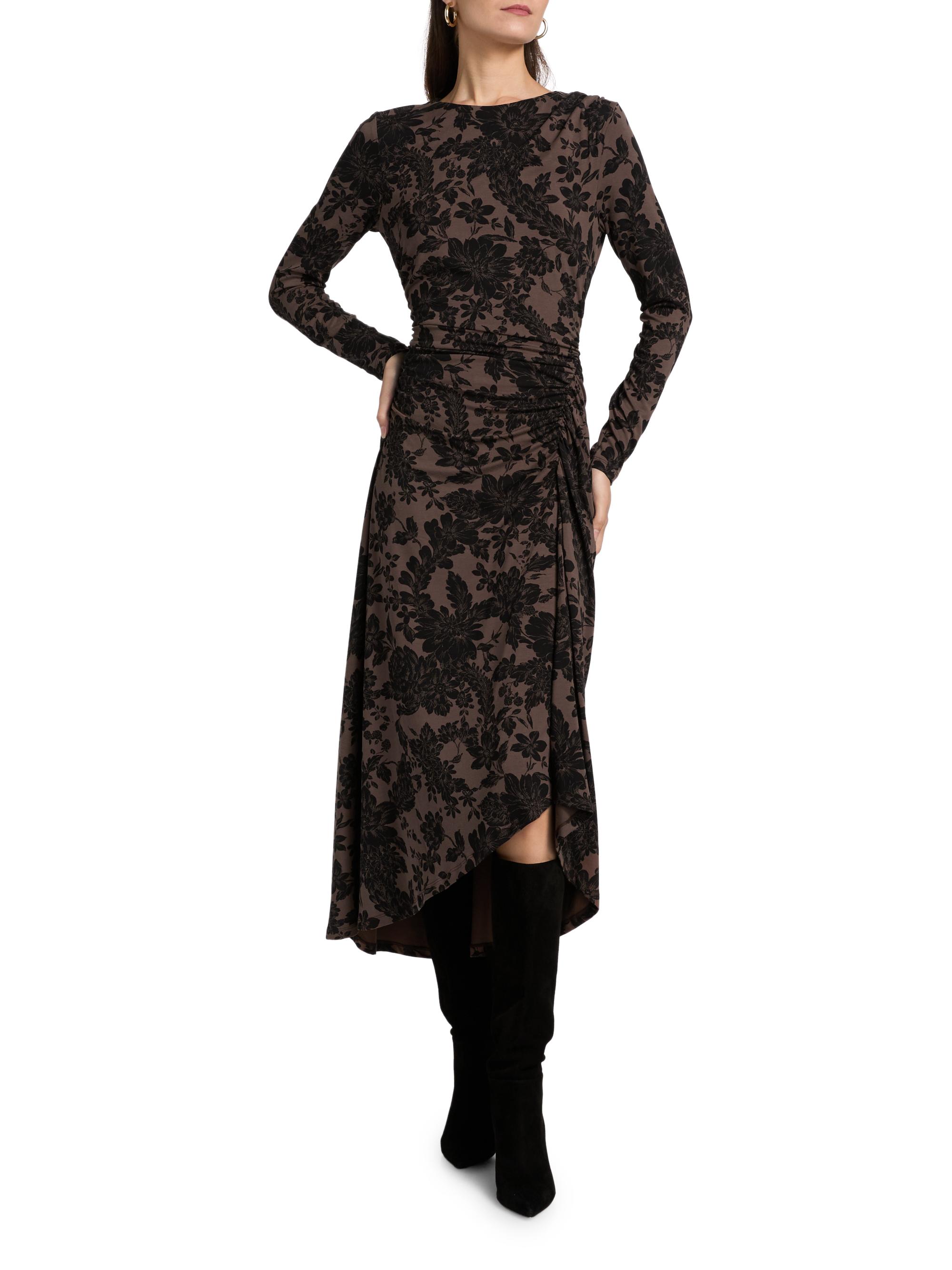 Veronica Beard Theodora Printed Ruched Midi-Dress | Saks Fifth Avenue