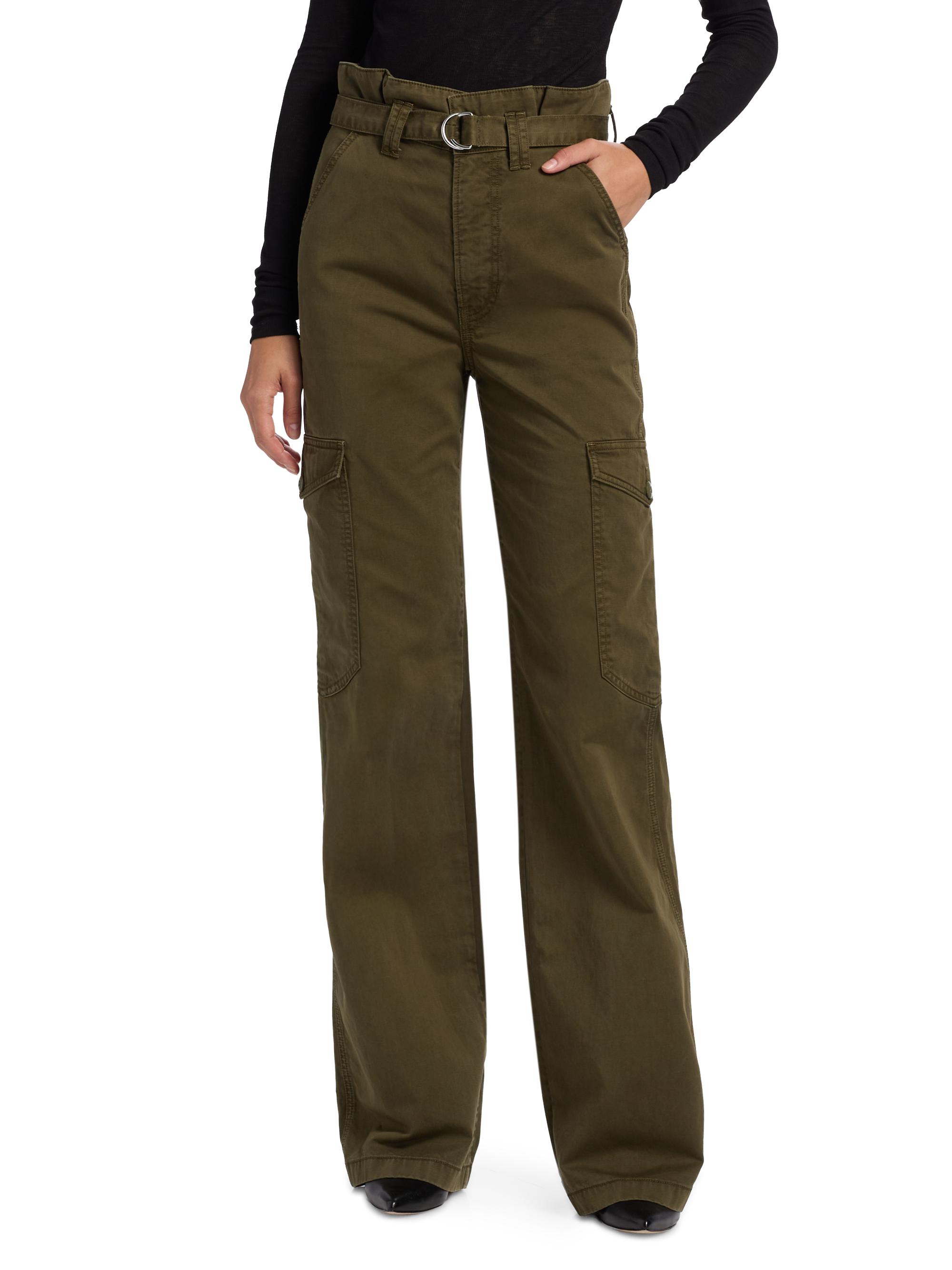 Veronica Beard Damara Cotton Wide-Leg Cargo Pants | Saks Fifth Avenue