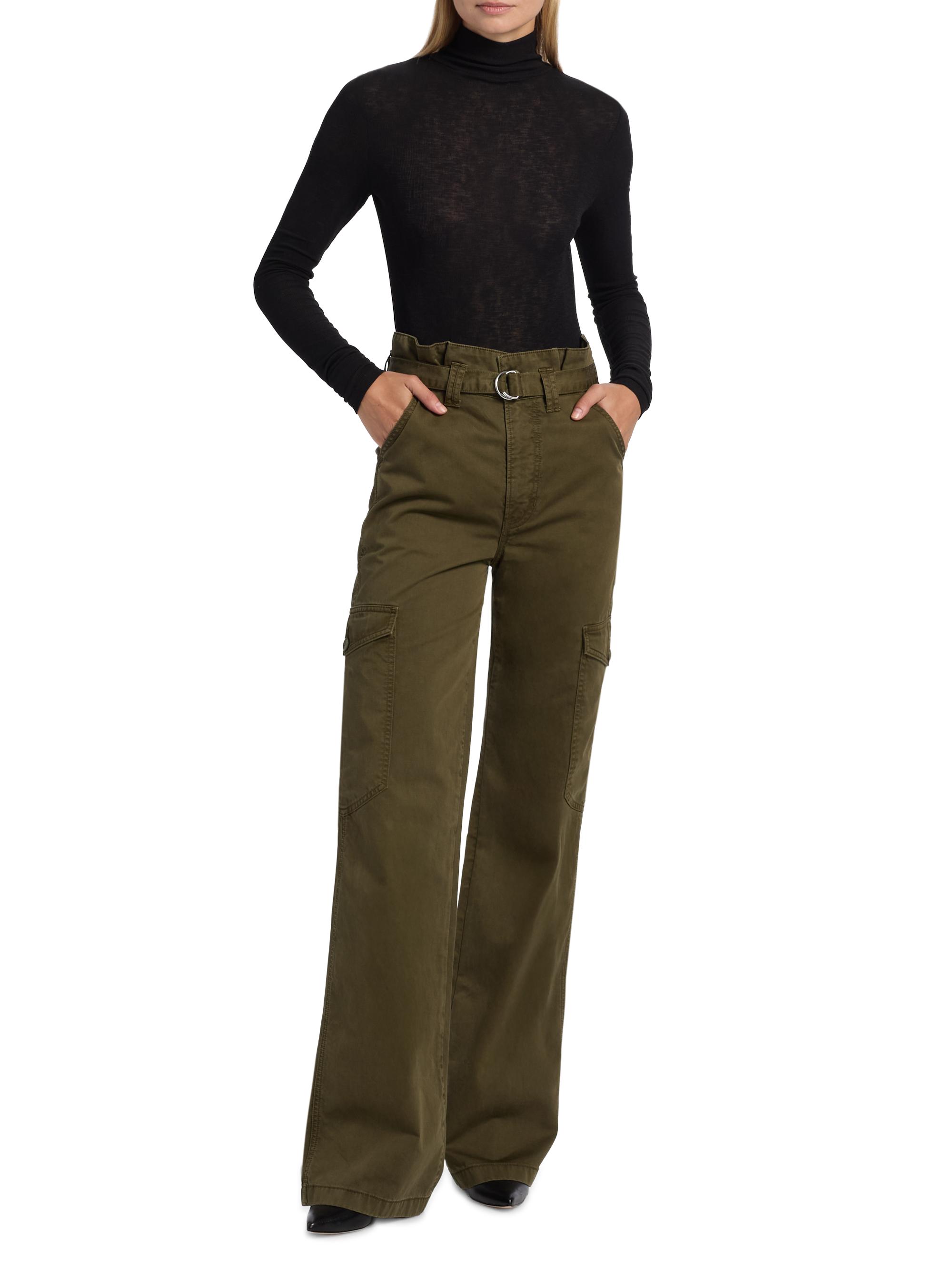 Veronica Beard Damara Cotton Wide-Leg Cargo Pants | Saks Fifth Avenue