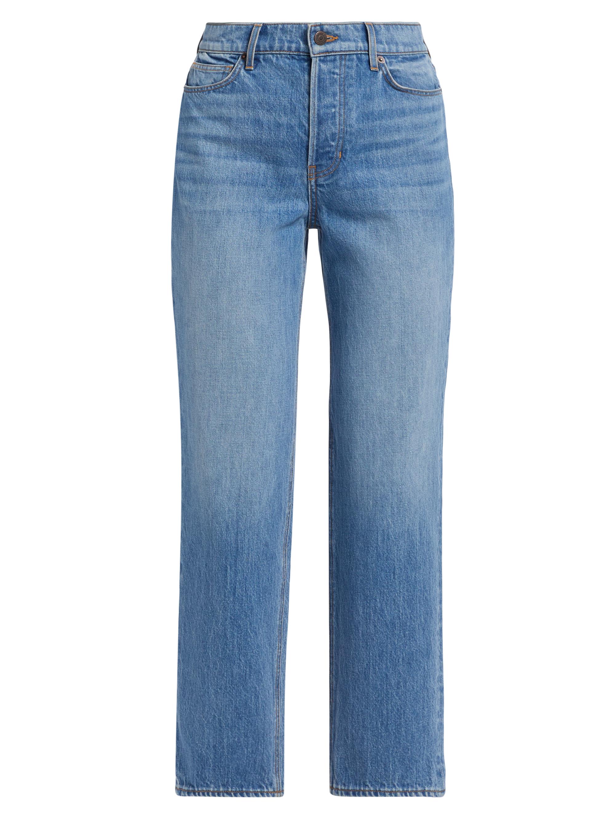 Veronica Beard Leah Mid-Rise Straight-Leg Jeans Saks Fifth Avenue