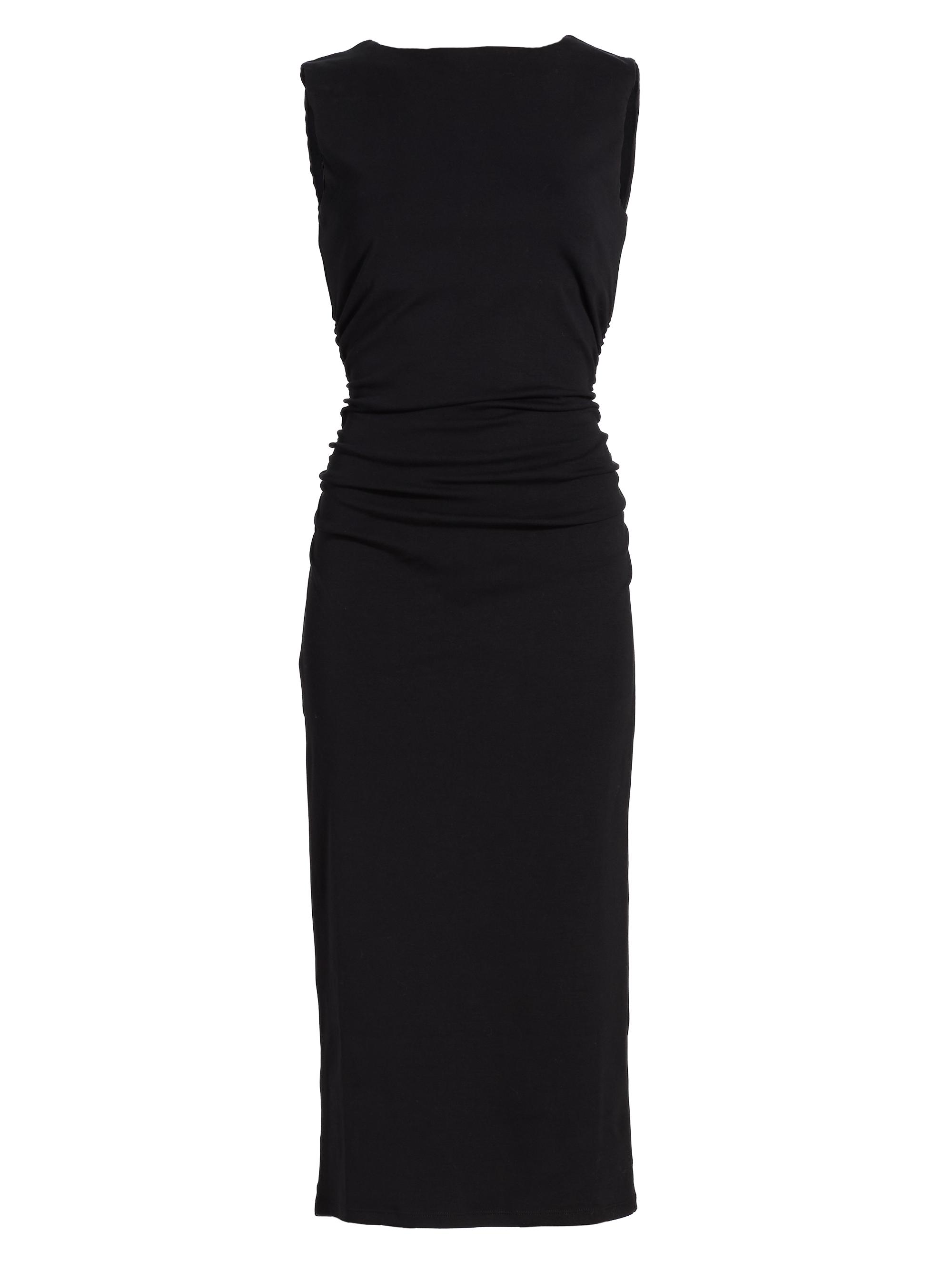 Veronica Beard Women's Charissa Gathered Stretch Cotton Jersey Sheath Dress - Black