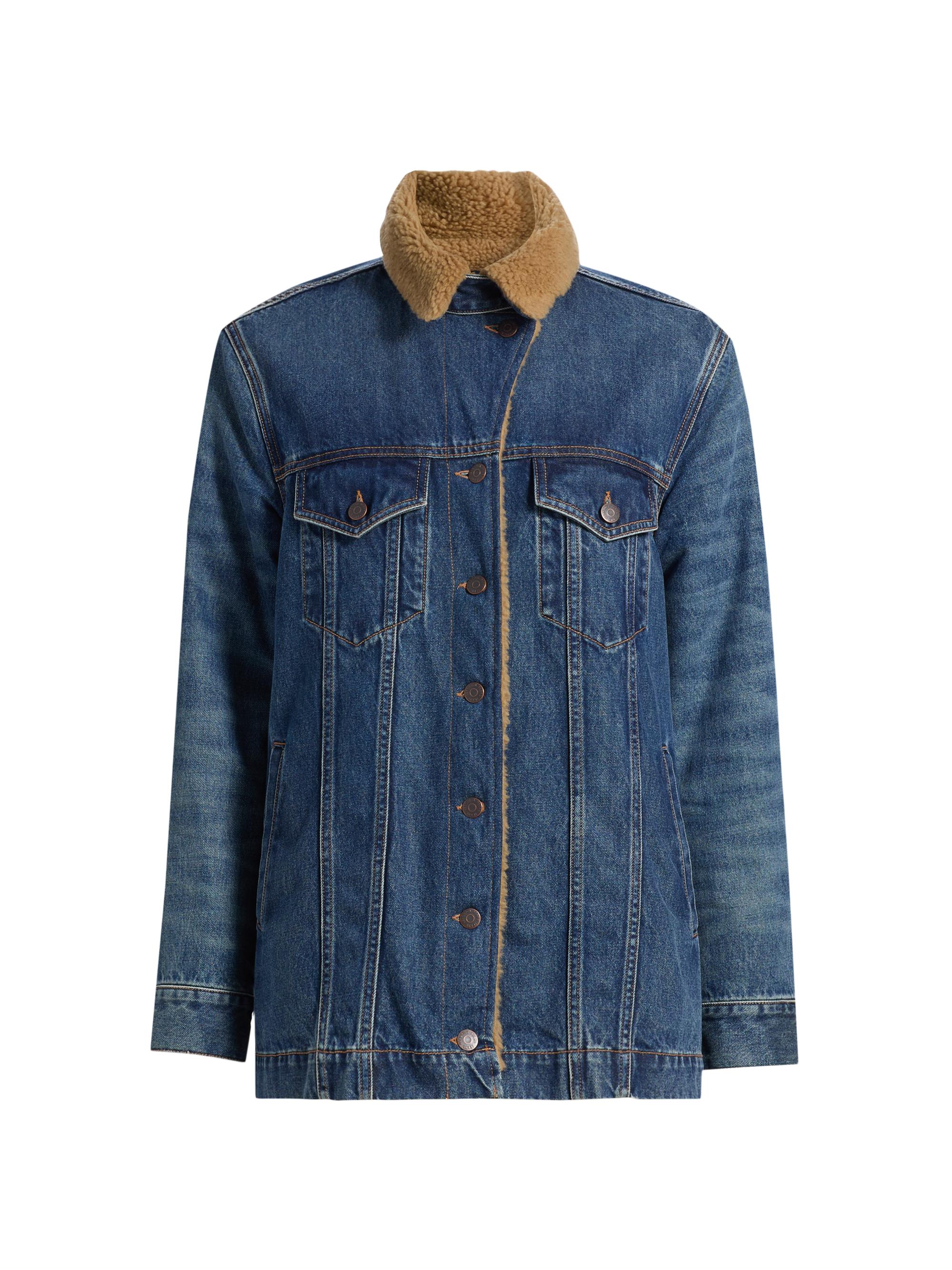 Veronica Beard Donna Sherpa-Lined Denim Jacket | Saks Fifth Avenue
