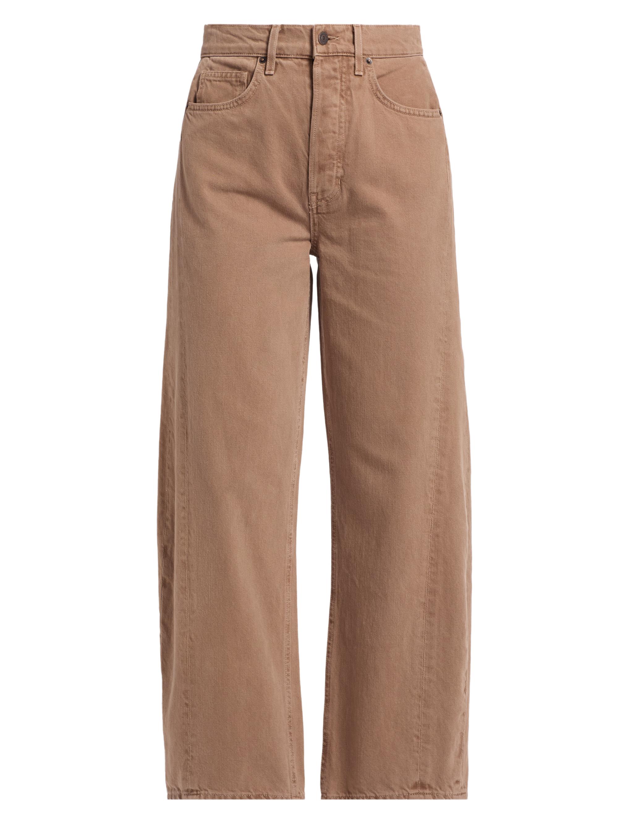 Veronica Beard Women's Ryder High-Rise Barrel-Leg Jeans - Tan Sierra