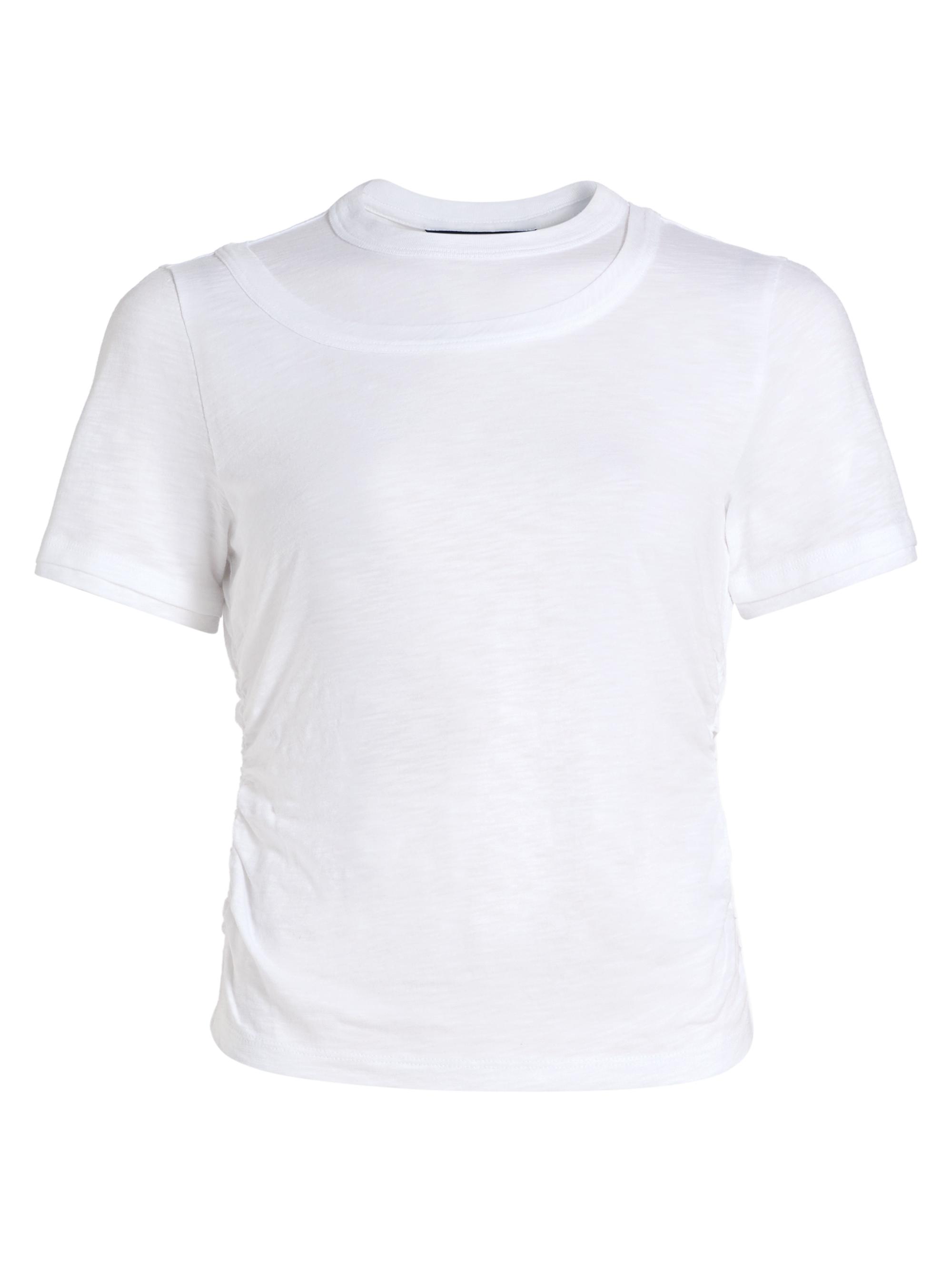 Veronica Beard Women's Damian Cotton T-Shirt - White