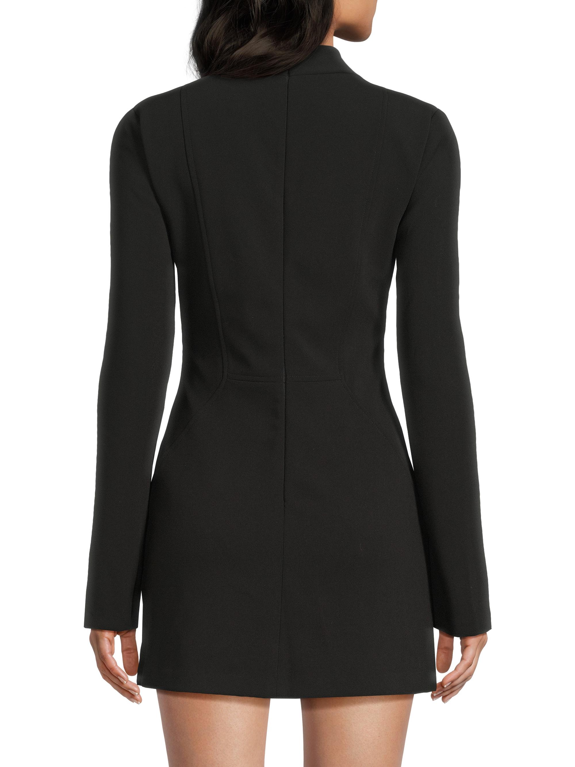 Black Halo Women's Kenna Stretch-Crepe Micro-Minidress - Black | Thumbnail 5
