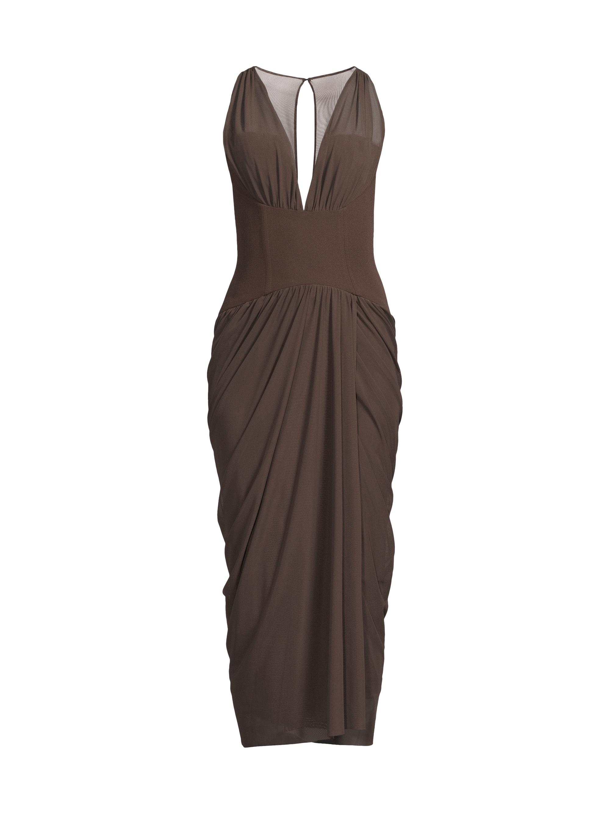 Black Halo Women's Elara Mesh Midi-Dress - Espresso