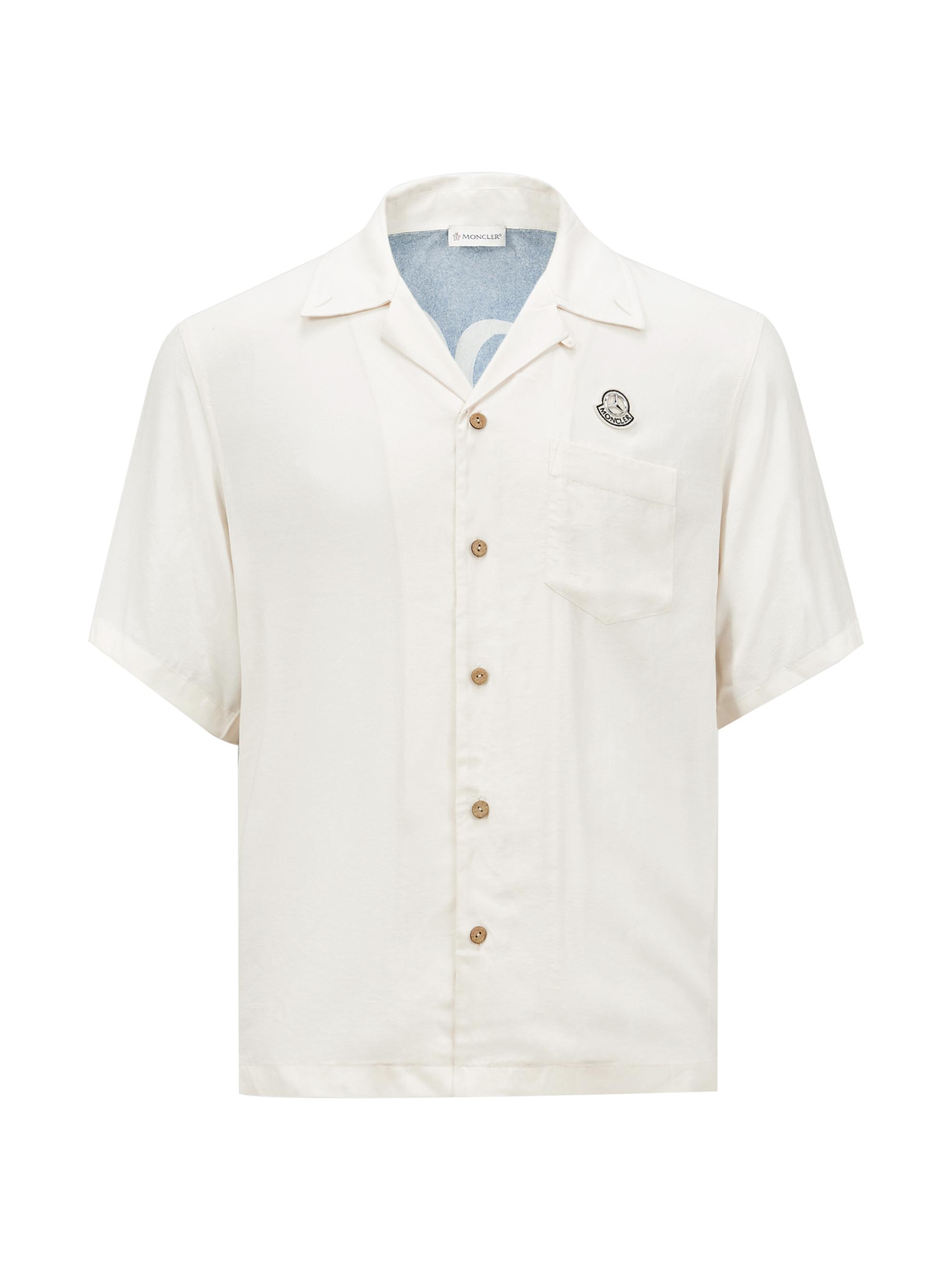 Moncler Genius Men's Moncler x Mercedes-Benz by Nigo Polo Shirt in Satin - White