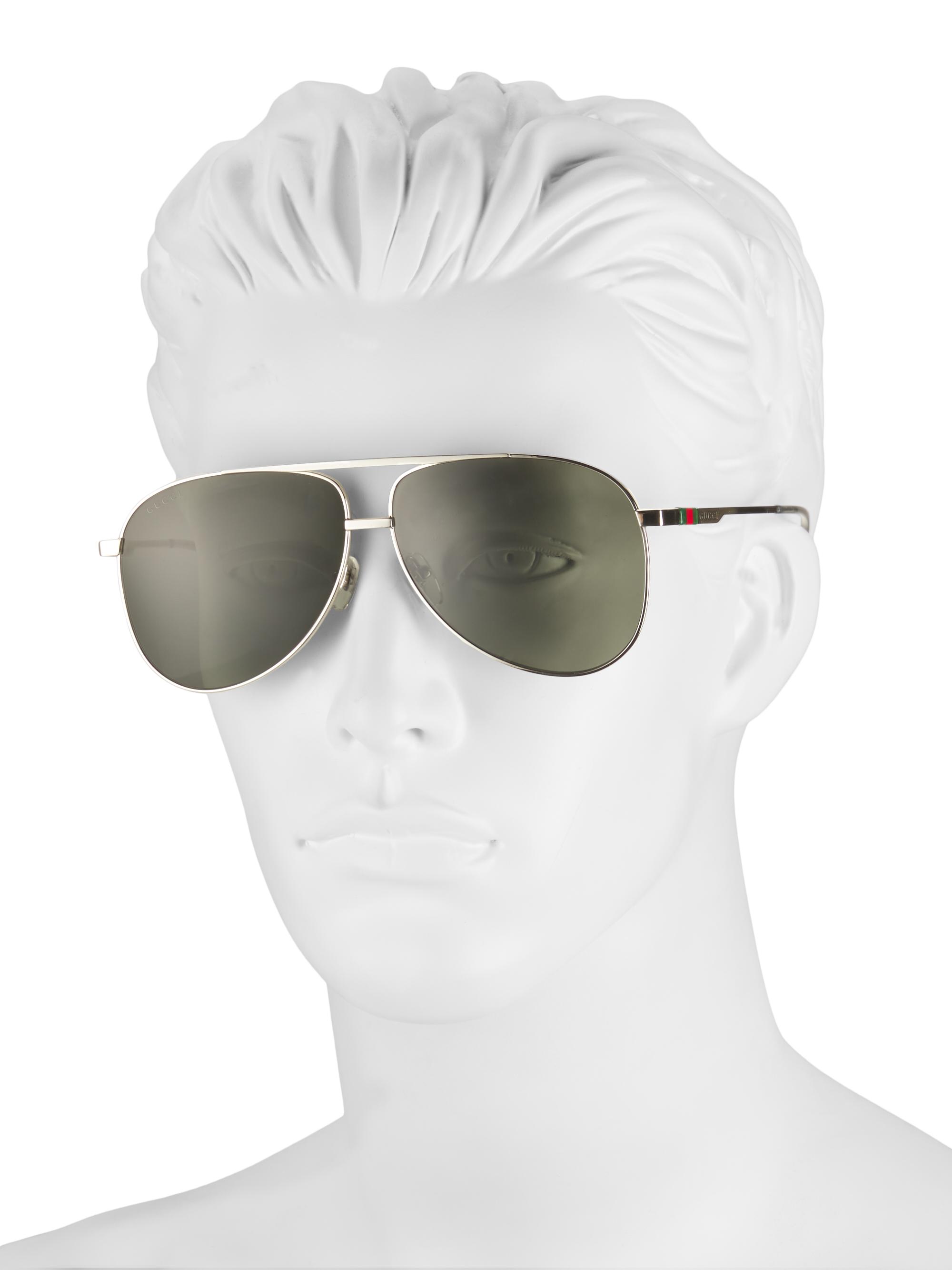 Gucci GG167S 62MM Navigator Sunglasses | Saks Fifth Avenue