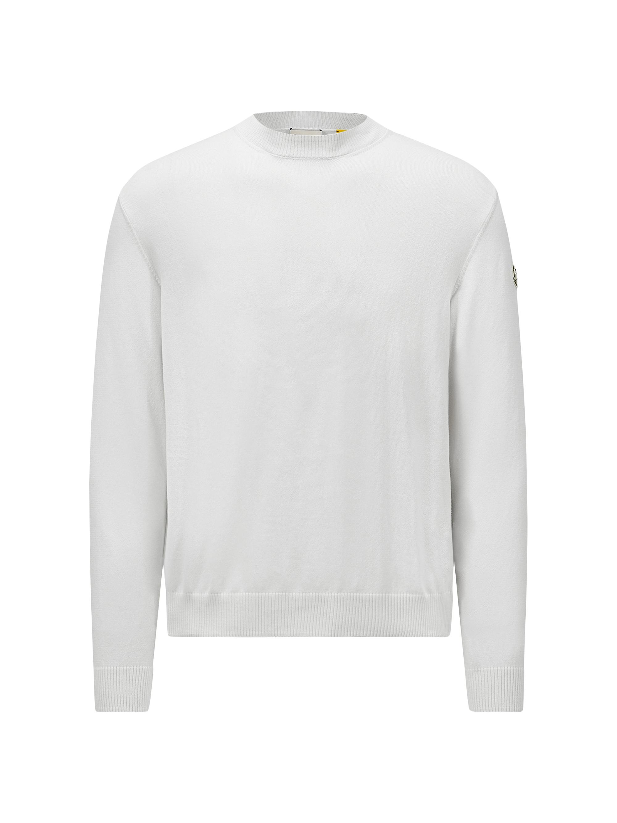Moncler Genius Men's Moncler x Mercedes-Benz by Nigo Crewneck Sweater in Cotton - White