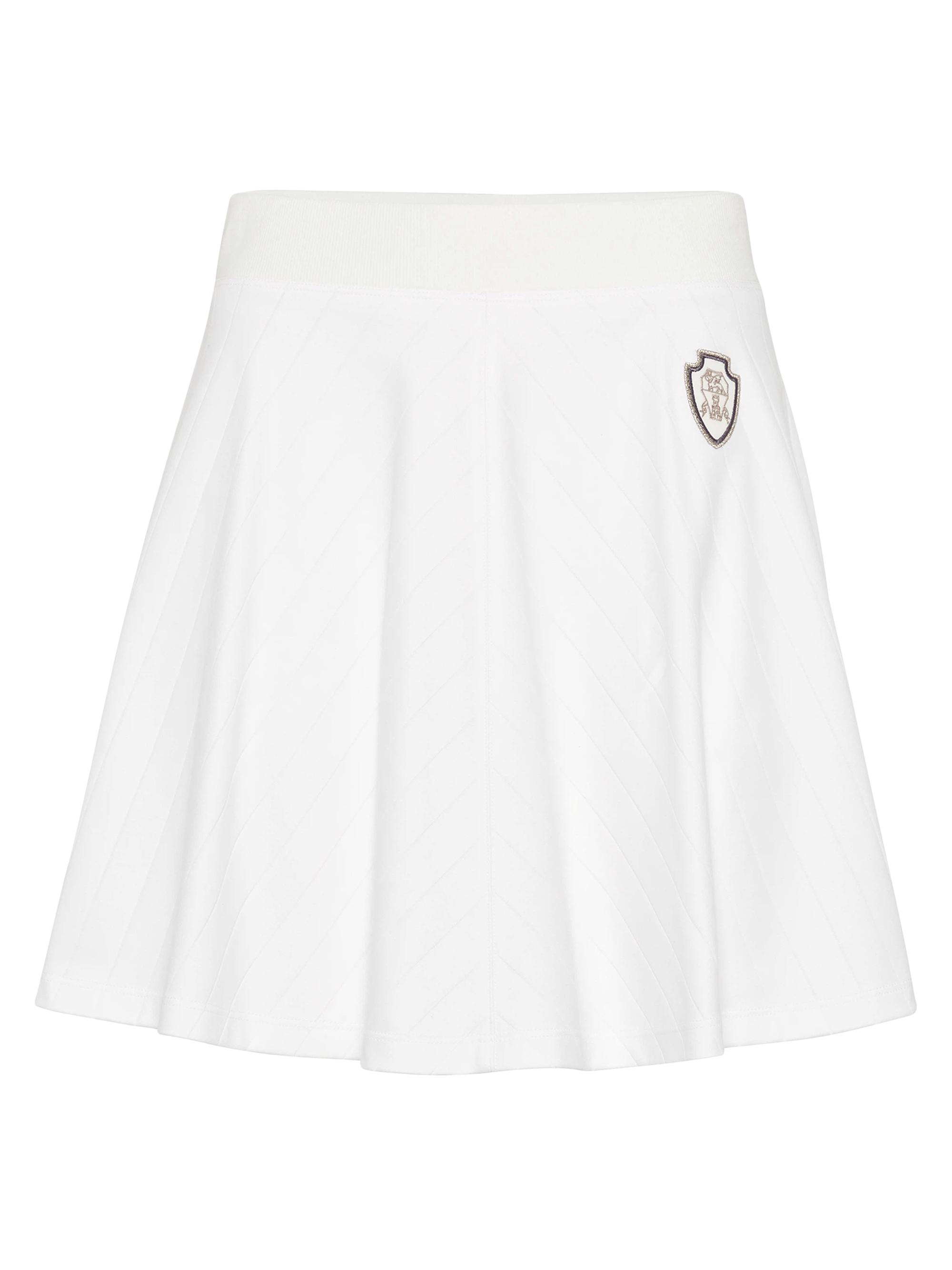 Brunello Cucinelli Women's Cotton Wide Ribbed Interlock Mini Skirt - White