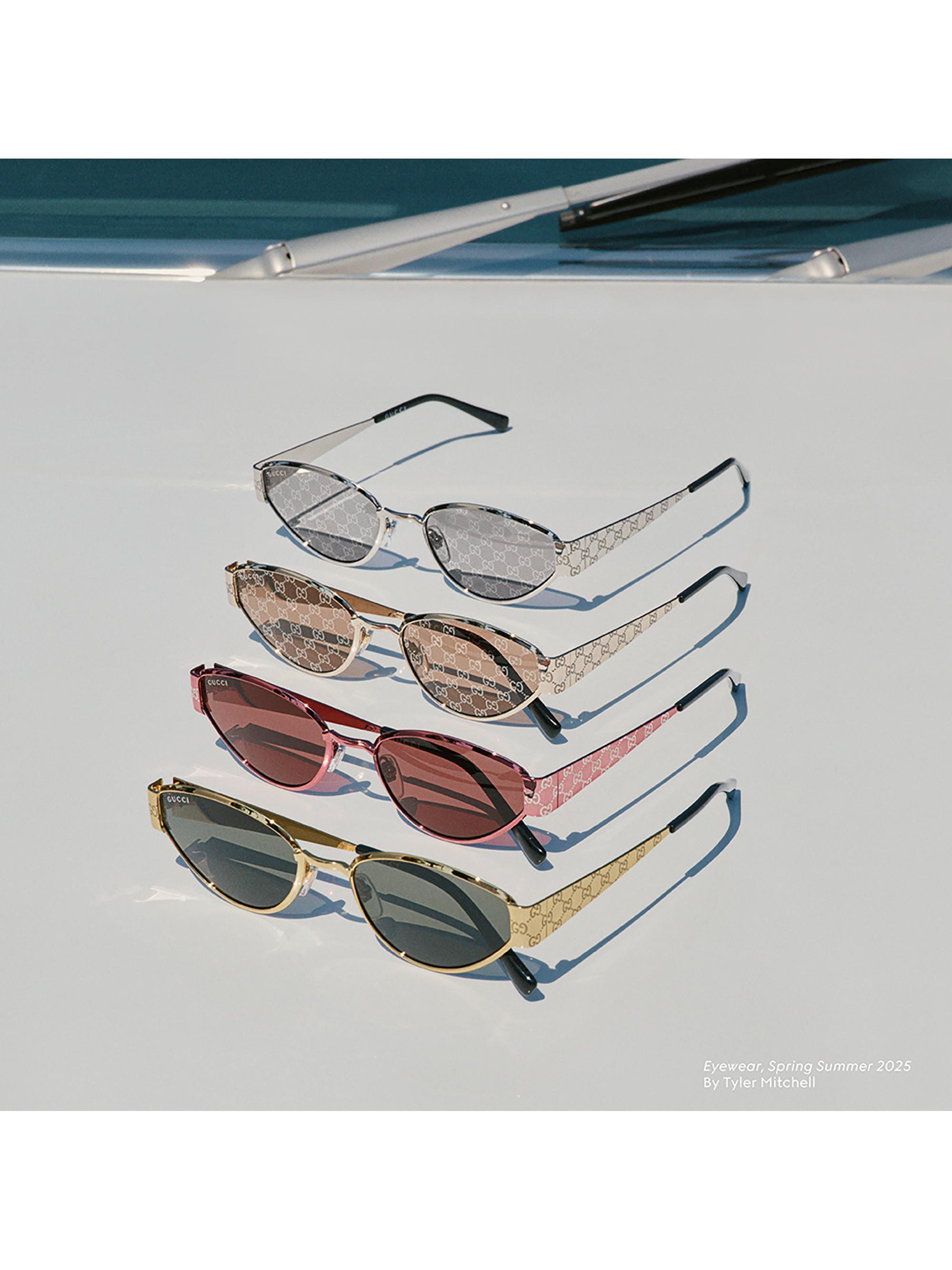 MMSC ♡ Gucci Guccissima Metal 55MM Geometric Sunglasses | Saks Fifth Avenue