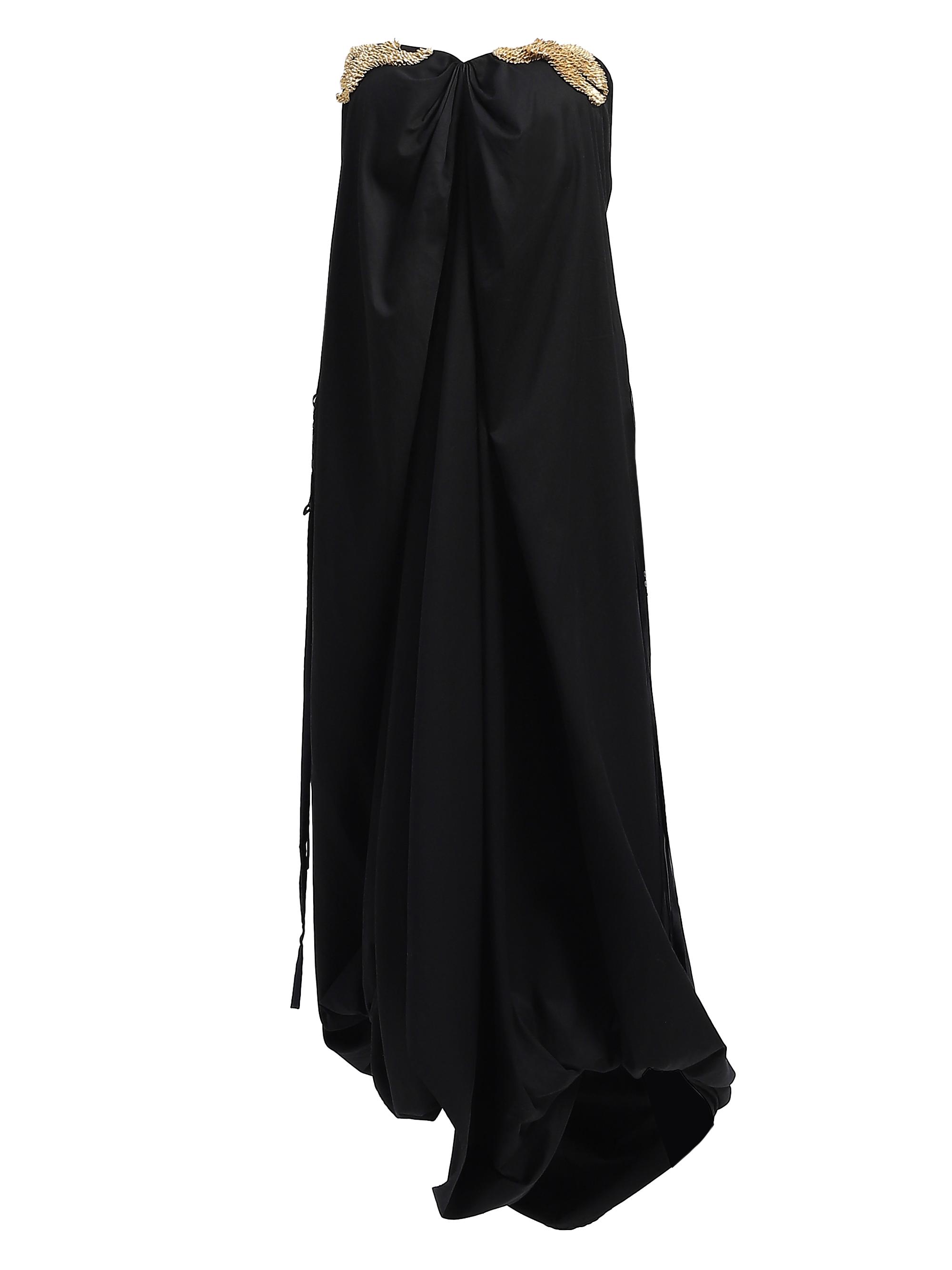 AKOK Anamika Khanna Women's Strapless Cotton Tube Maxi Dress - Black