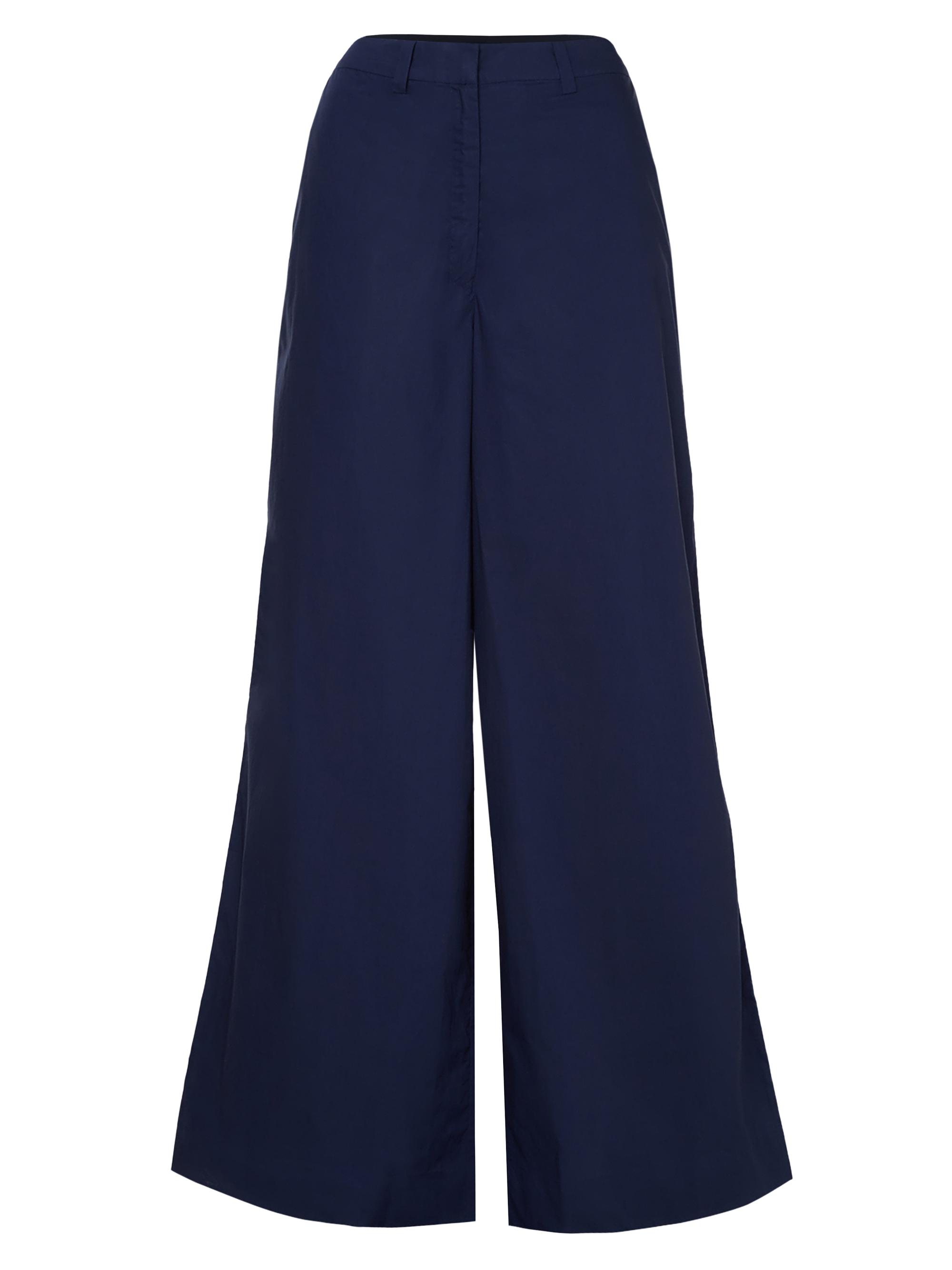 AKOK Anamika Khanna Women's Cotton Wide-Leg Trousers - Navy