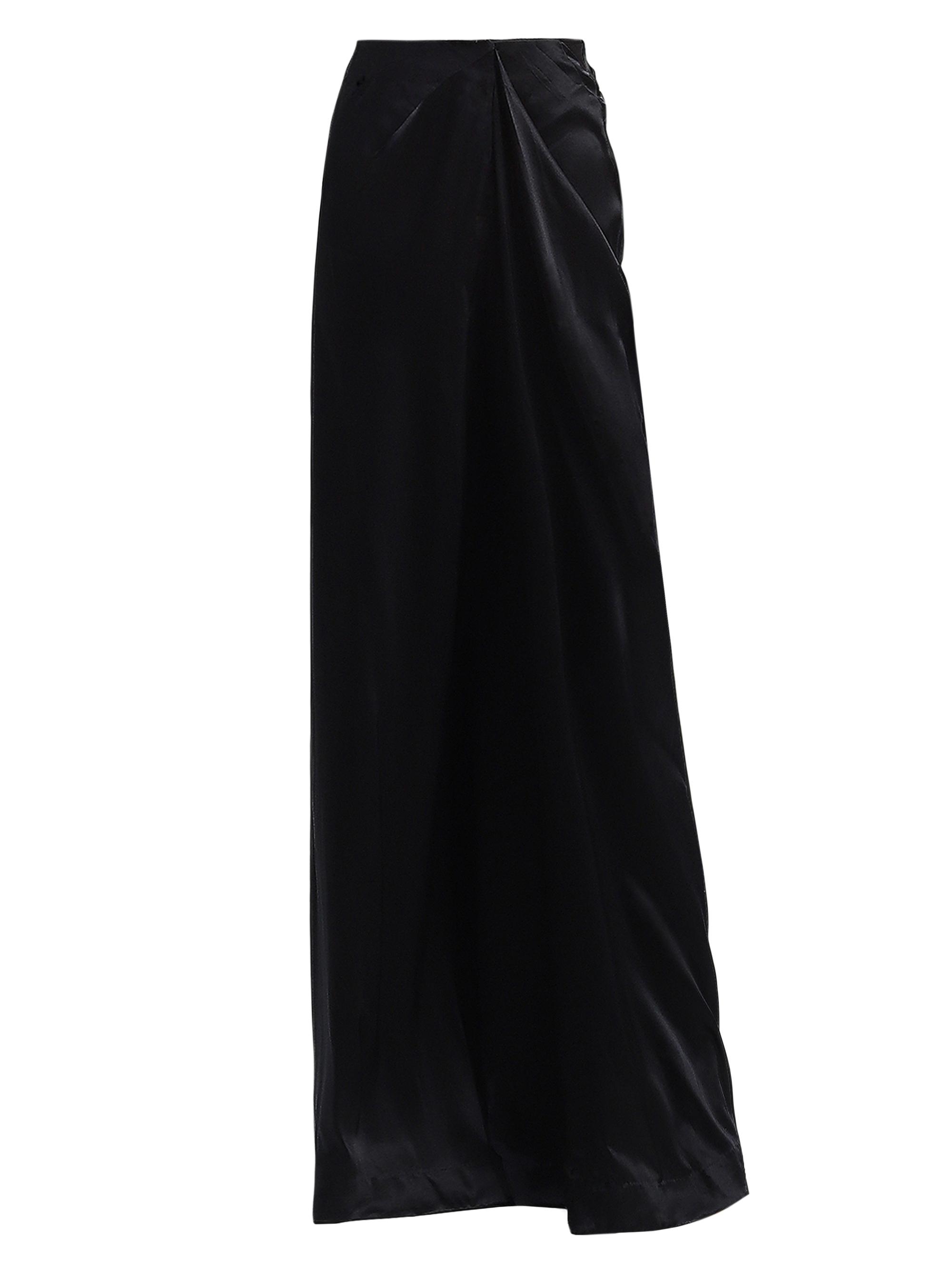 AKOK Anamika Khanna Women's Draped Silk Trousers - Black