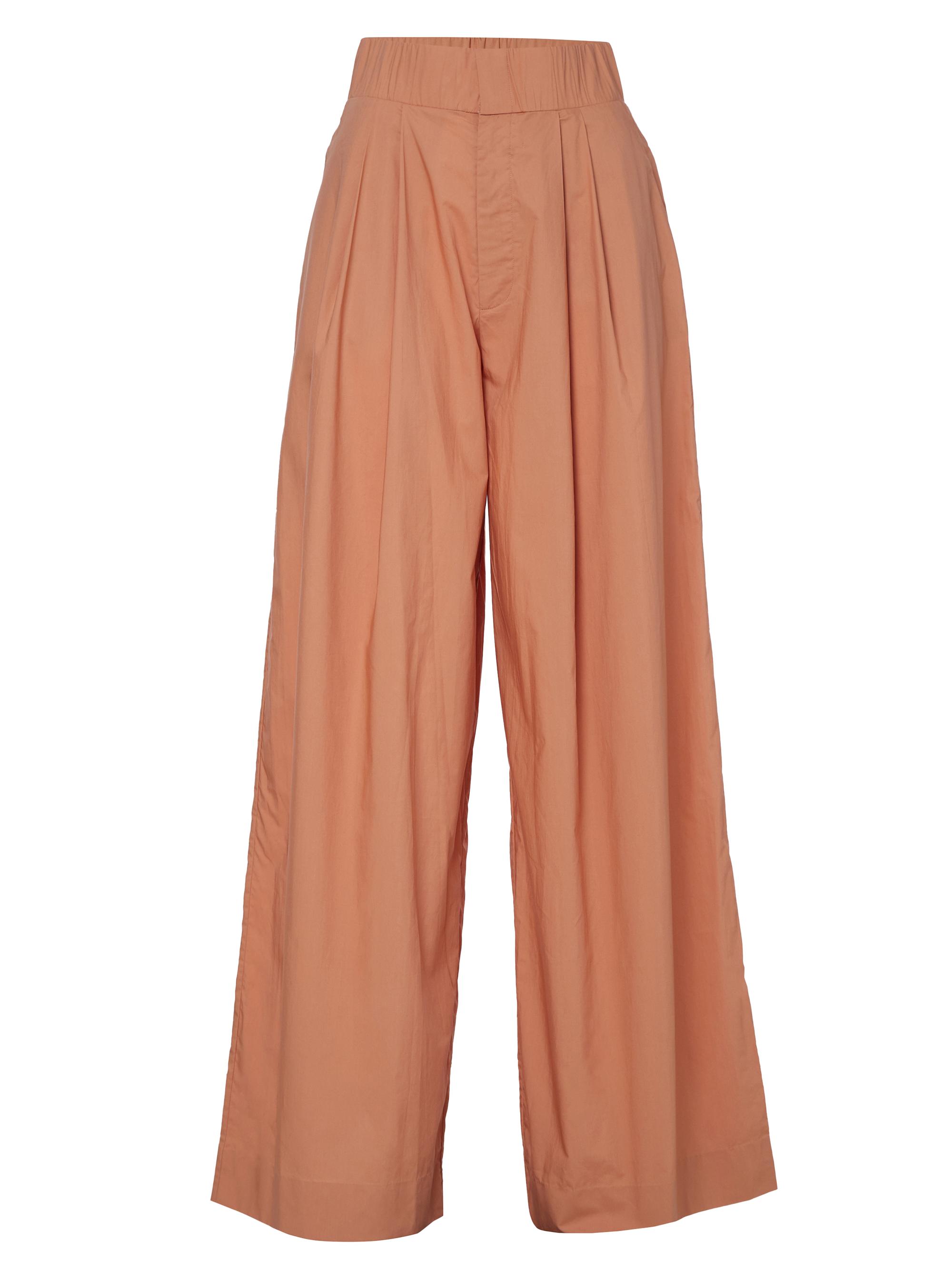 AKOK Anamika Khanna Women's Pleated Cotton Trousers - Light Orange