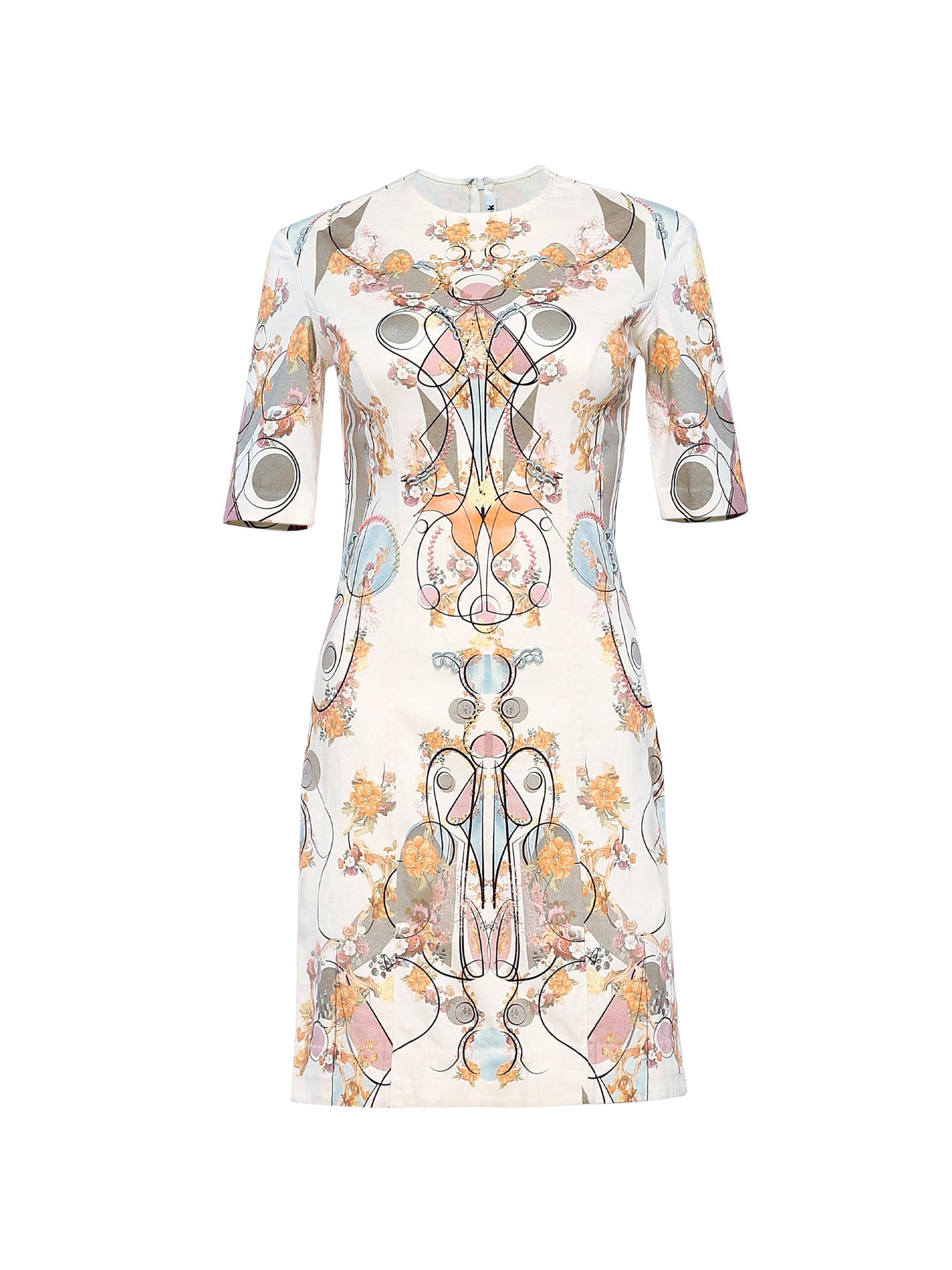 AKOK Anamika Khanna Women's Printed Stretch-Cotton Minidress