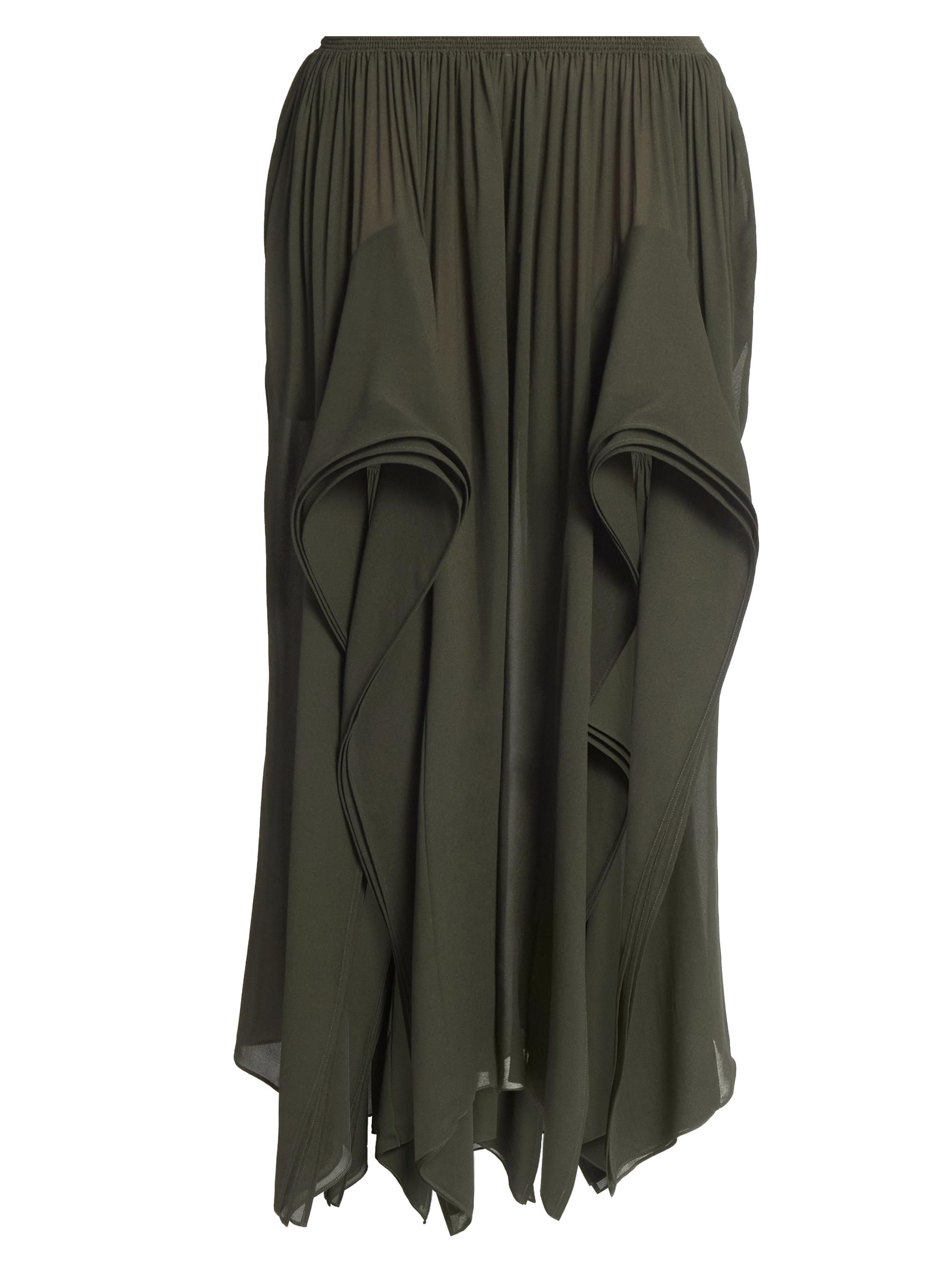 Alaïa Women's Peek Draped Pants - Olive
