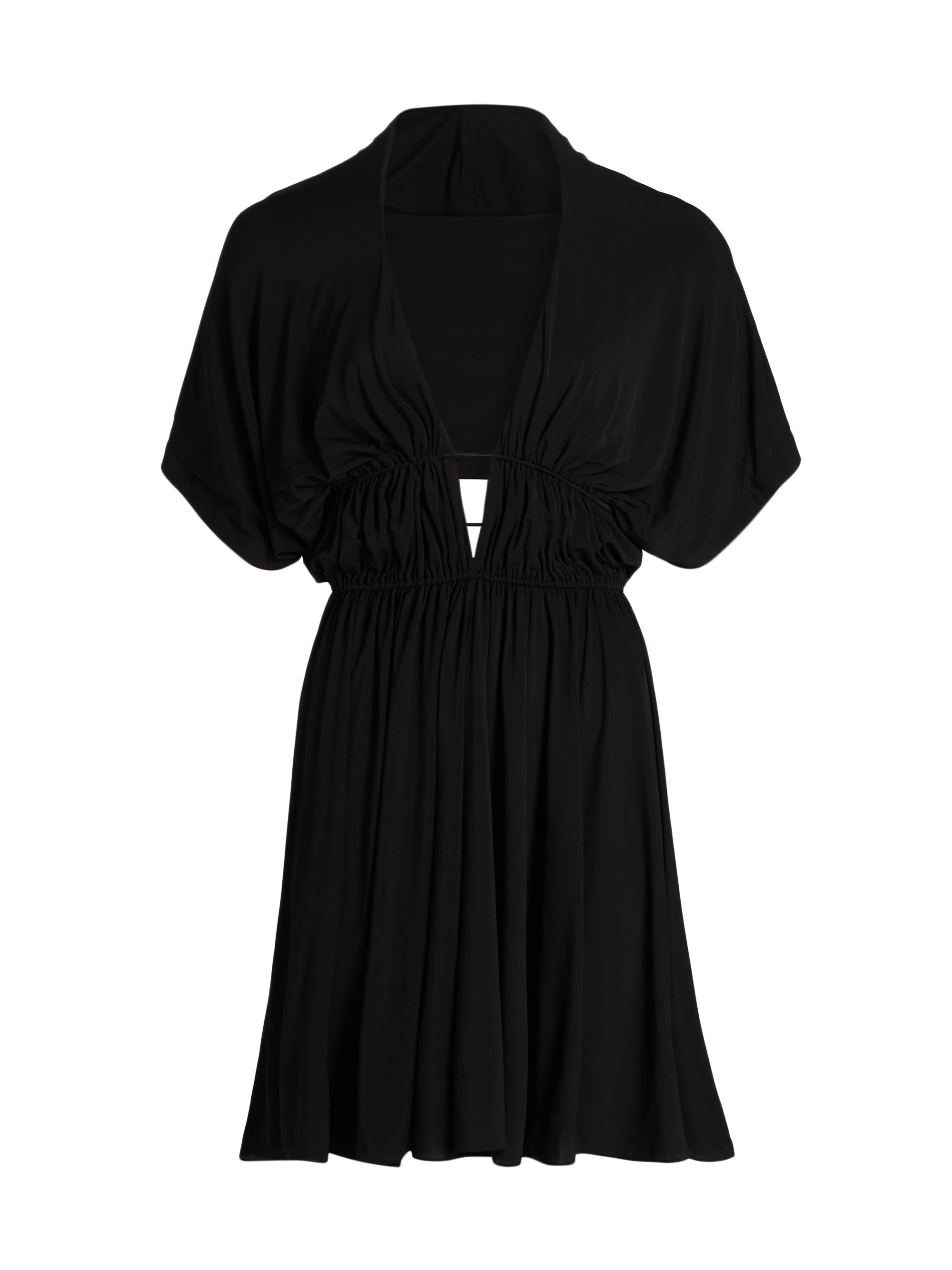 Alaïa Women's Hooded V-Neck Minidress - Noir Alaia