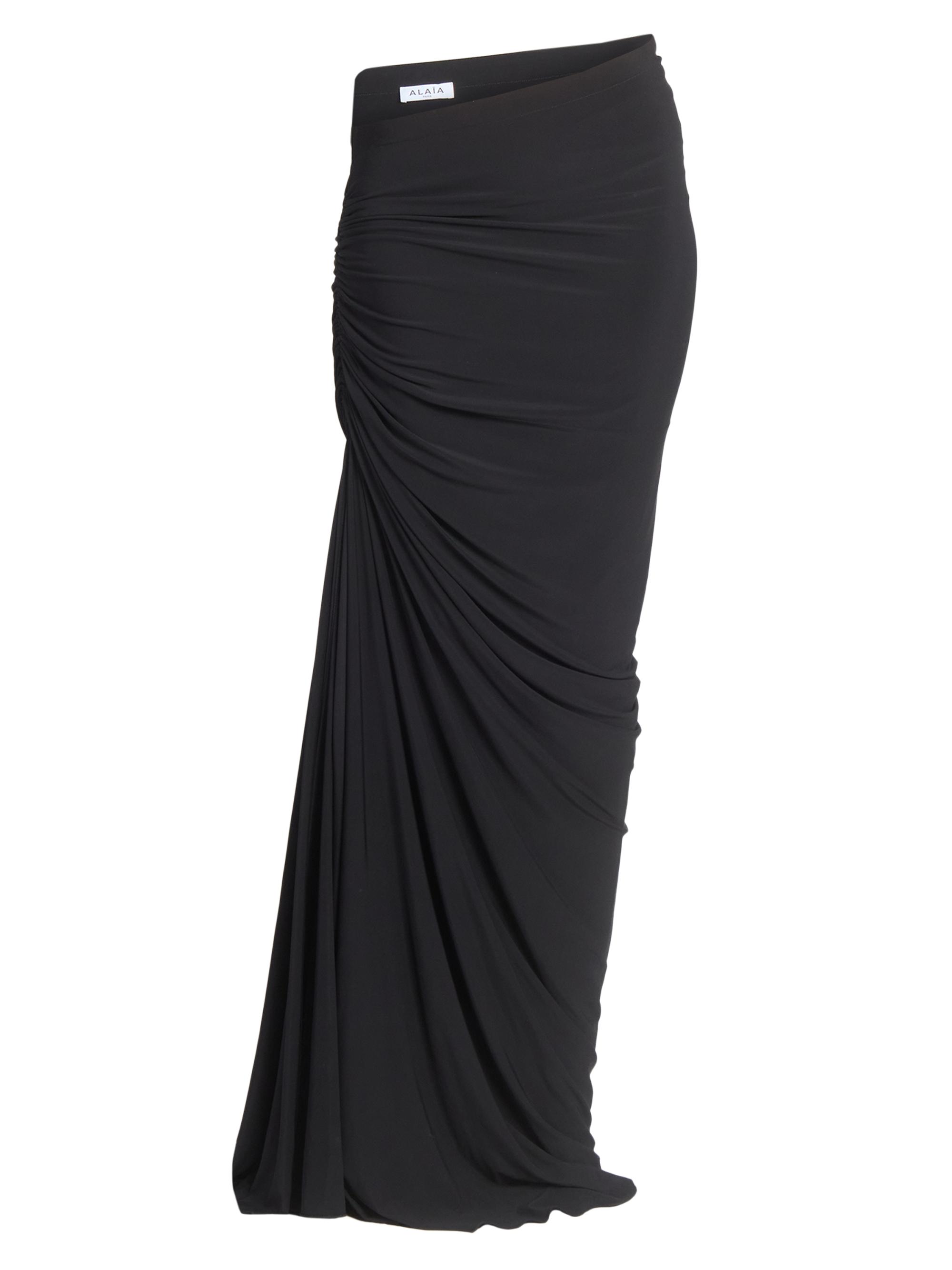 Alaïa Women's Gathered Twist Maxi Skirt - Noir Alaia