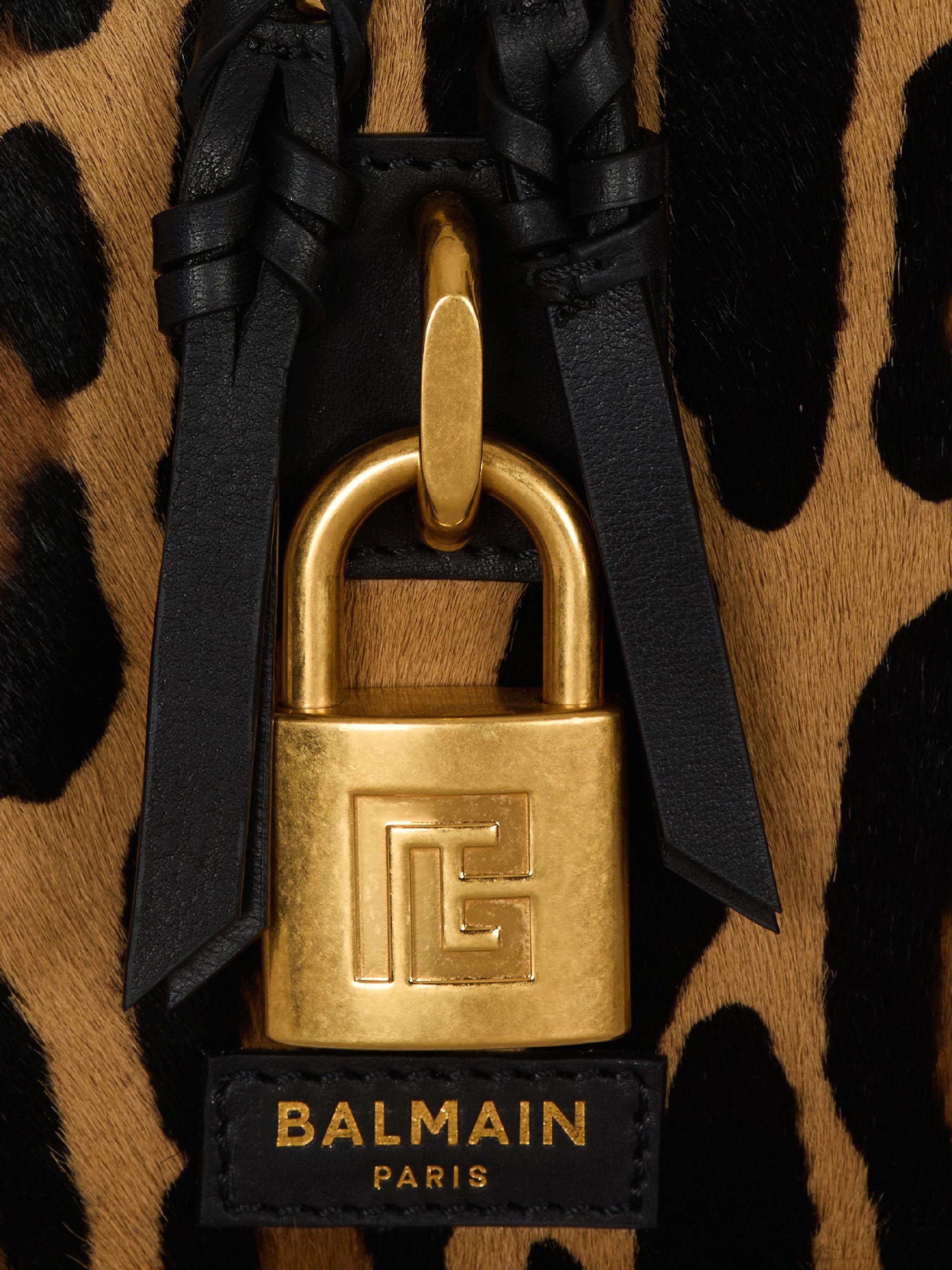 Balmain Pulse Leopard-Printed Calf Hair Vanity Bag | Saks Fifth Avenue