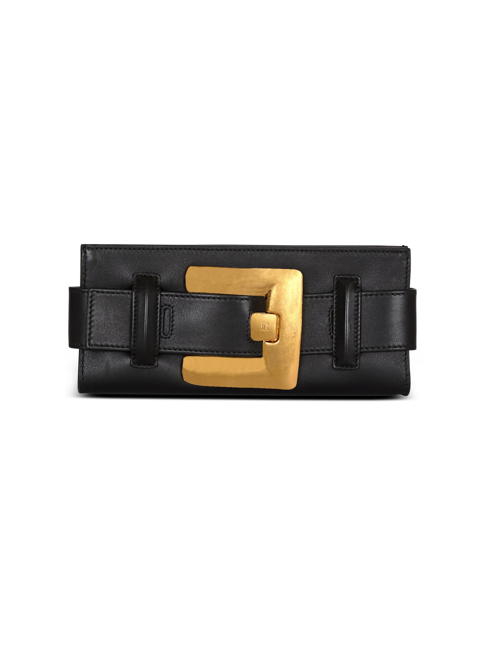 Balmain Women's Anthem Buckle-Detailed Leather Pouch - Noir