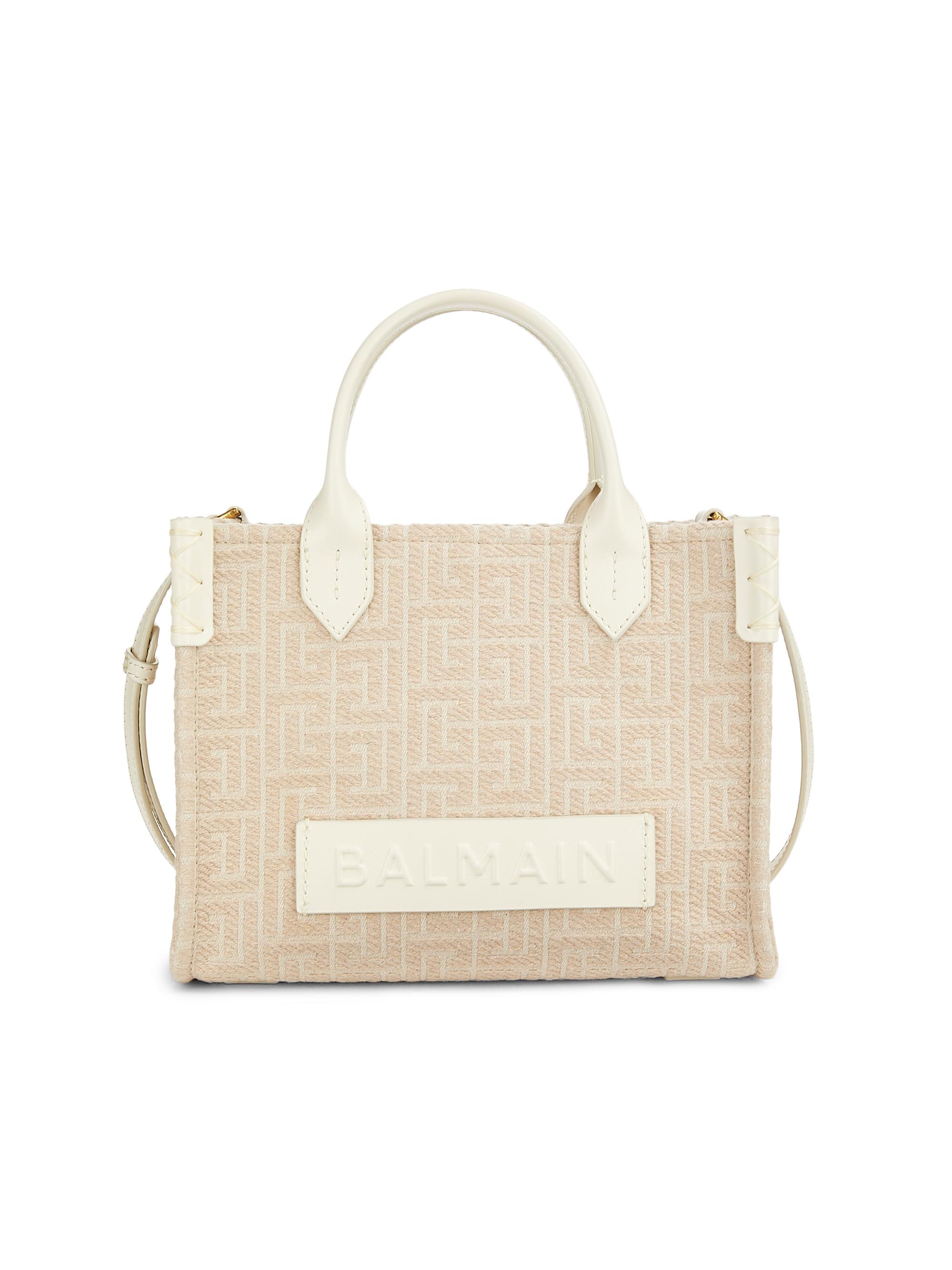 Balmain Women's  B-Army Monogram Shopper Tote Bag - Natural Creme