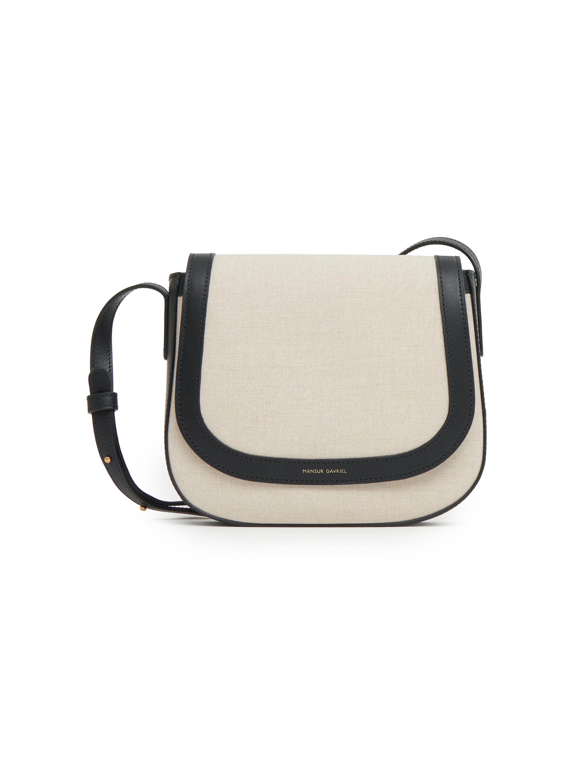 Mansur Gavriel Women's Classic Linen & Cotton Crossbody Bag - Natural And Black