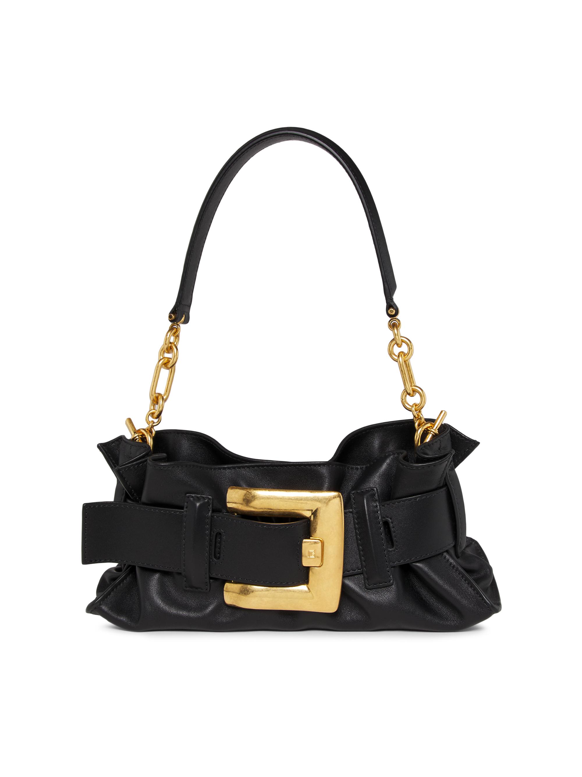 Balmain Women's Mini Anthem Leather Top Handle Bag - Noir