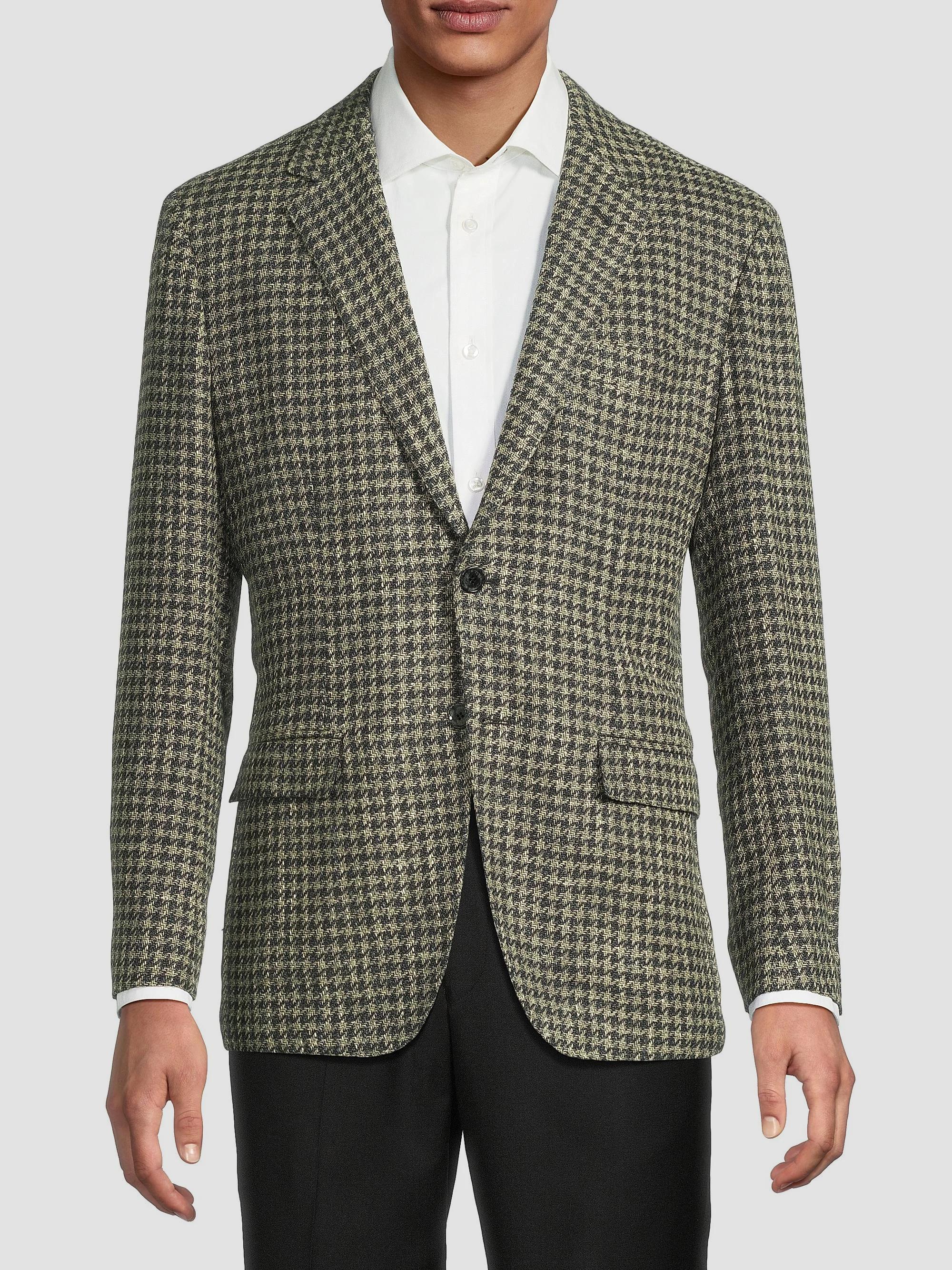 Sartorio Napoli Houndstooth Wool-Blend Jacket | Saks Fifth Avenue