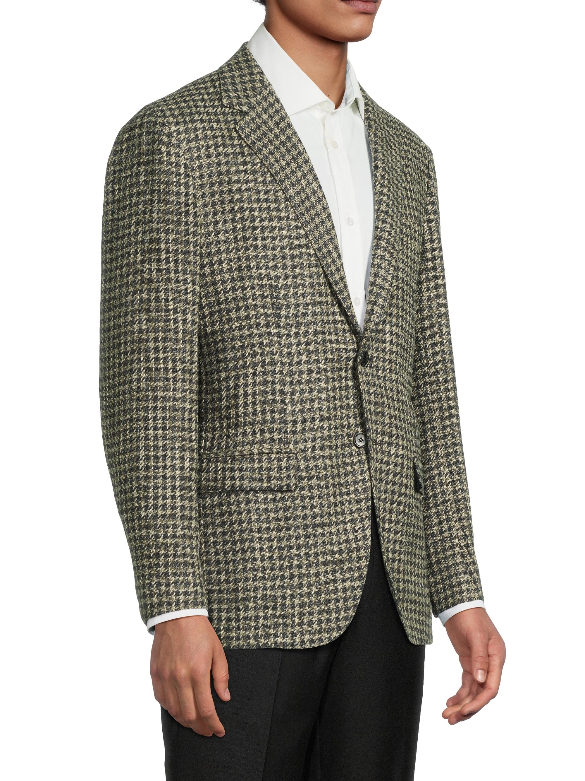 Sartorio Napoli Houndstooth Wool-Blend Jacket | Saks Fifth Avenue