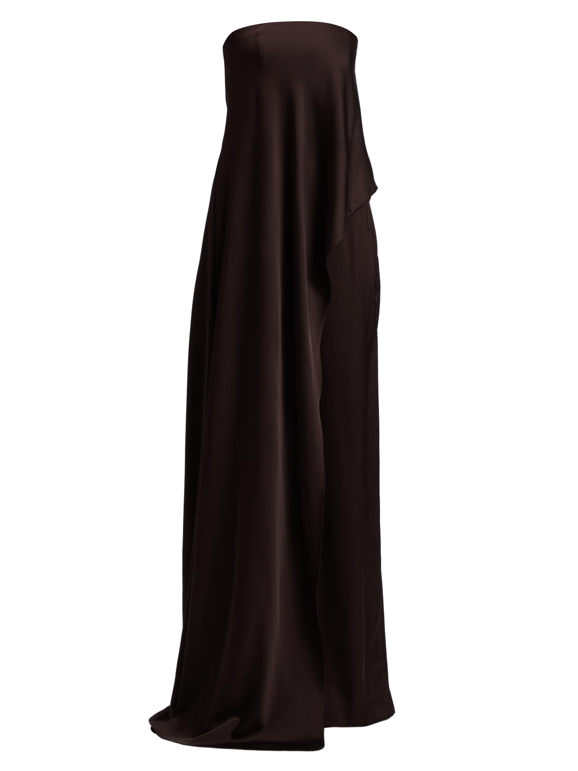 Halston Women's Sonia Crepe Strapless Jumpsuit - Chocolat