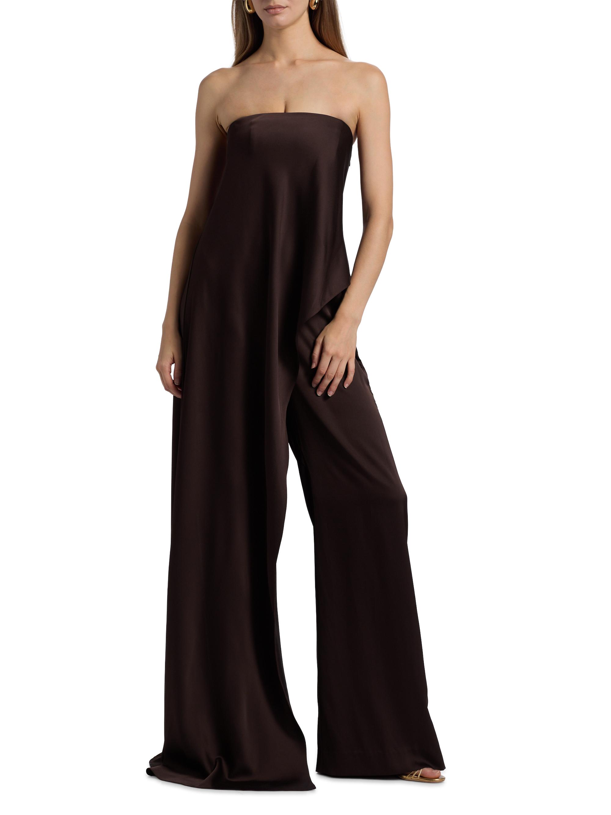 トップス Susan sale Halston Sonia Crepe Strapless Jumpsuit | Saks Fifth Avenue