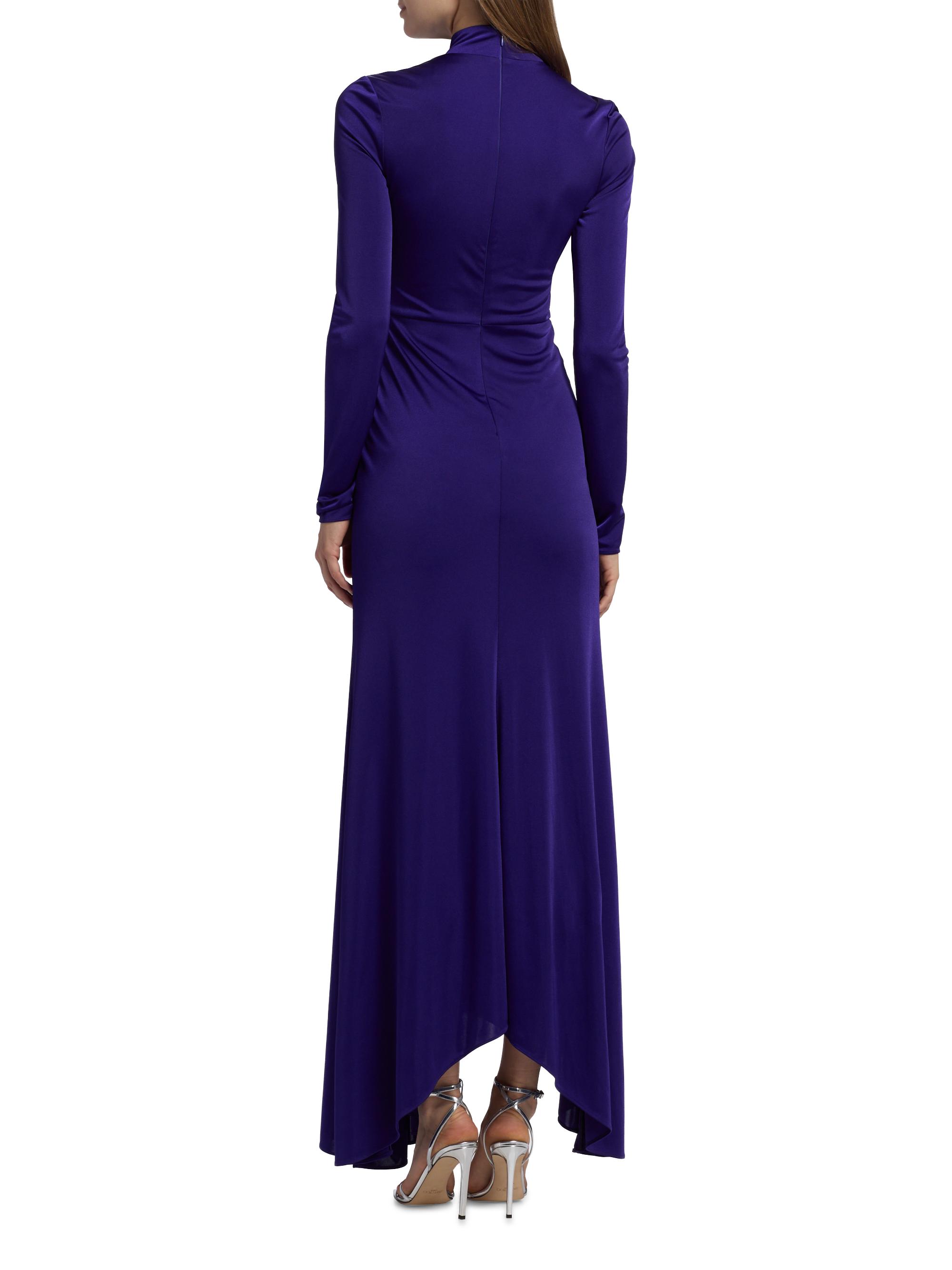 knee length dresses for ladies Halston Vera Long Sleeve Jersey Gown – The Fashion Loop LLC