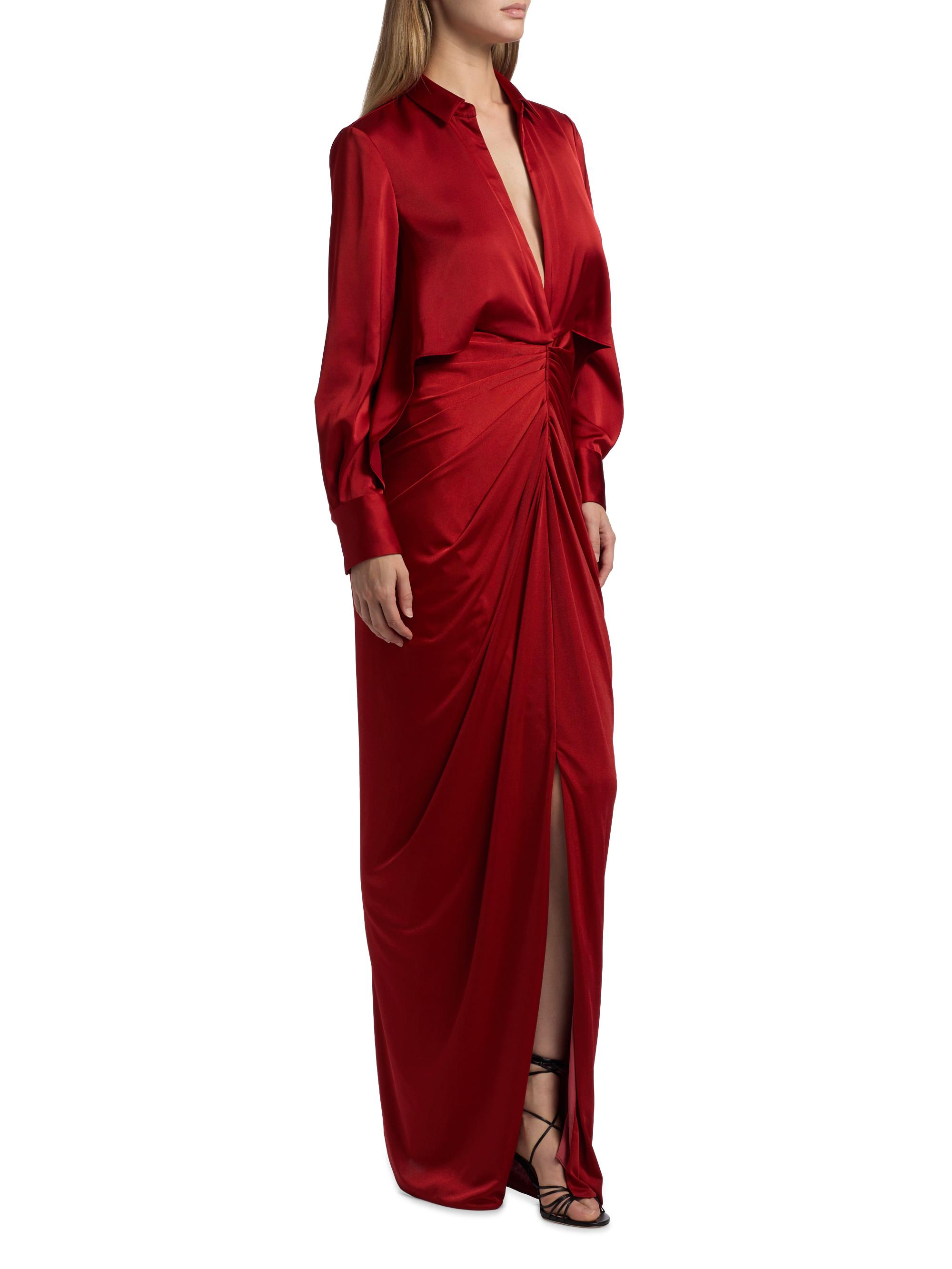ロンド・ロンド Halston Katrine Mix Media Draped Gown | Saks Fifth Avenue