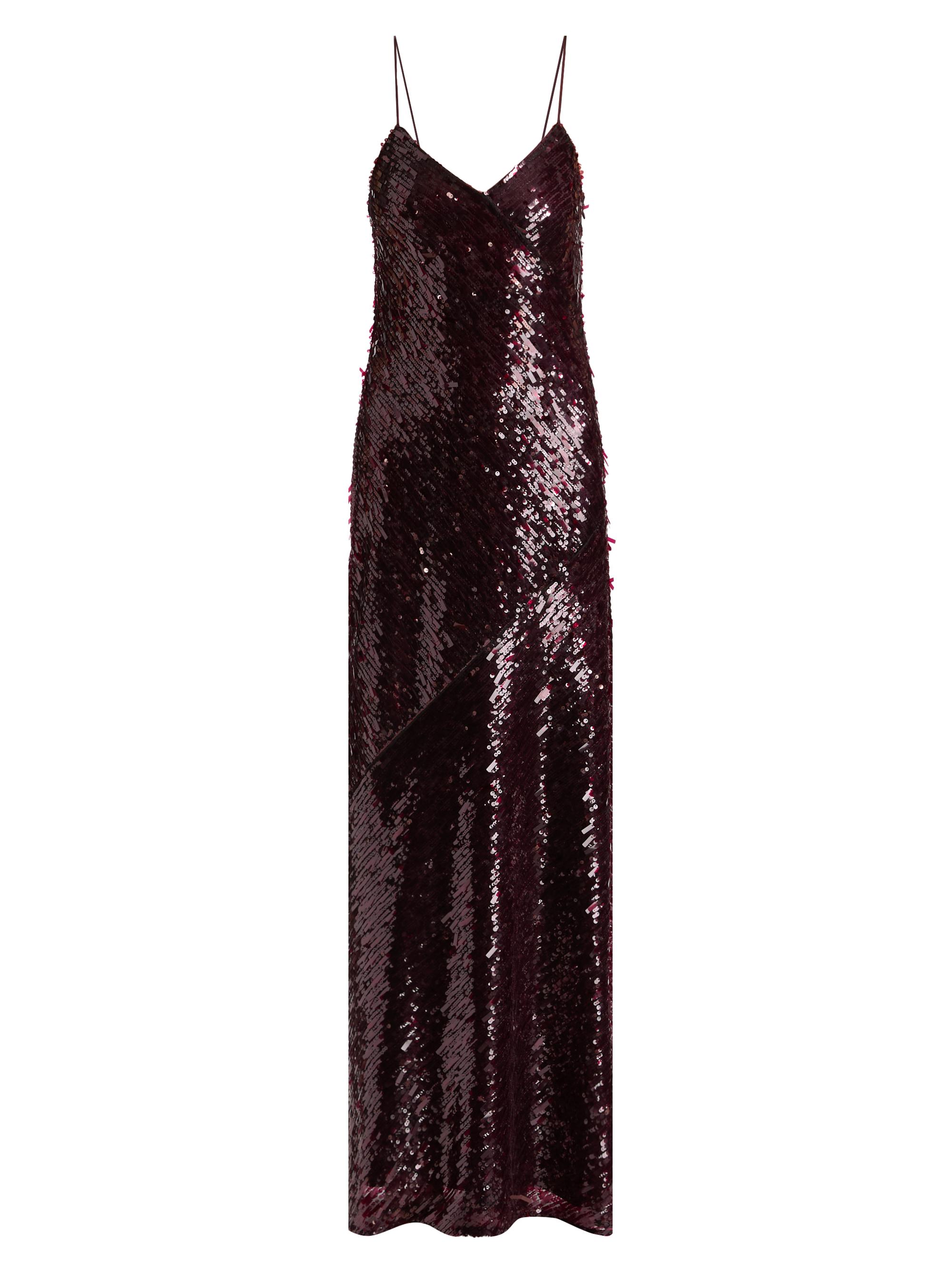 Halston Women's Alanna Sequined Sleeveless Gown - Ruby
